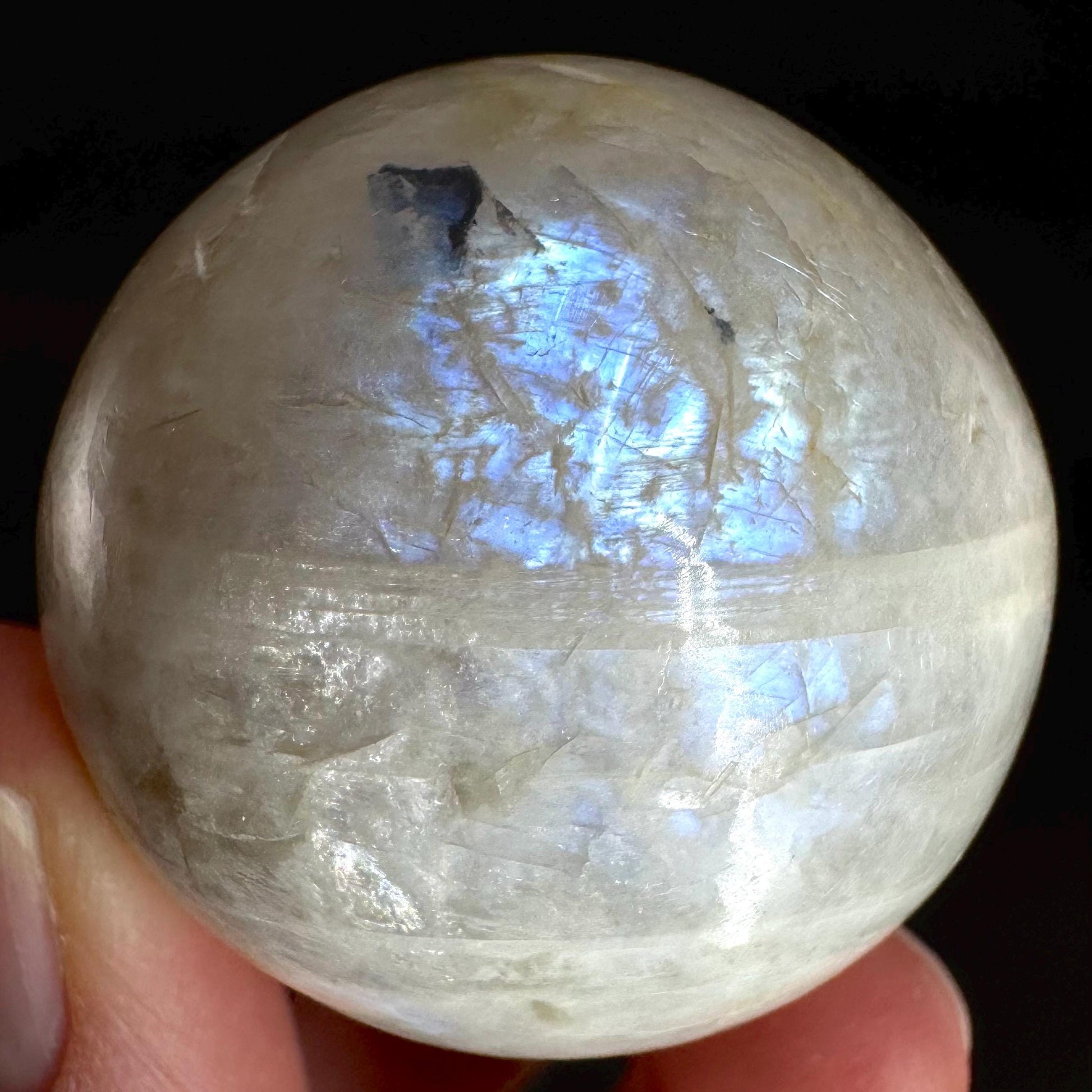 Moonstone Sphere | Blue Flash Feldspar Crystal Ball