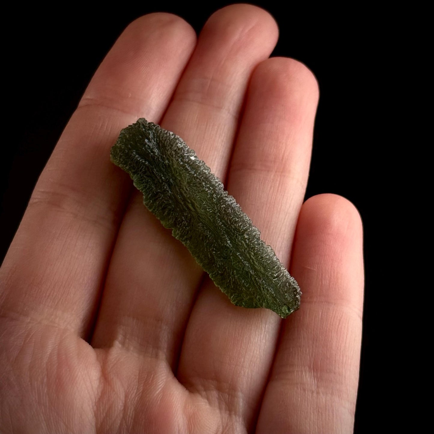 Genuine Raw Moldavite Specimen | Czech Tektite, 5.2g