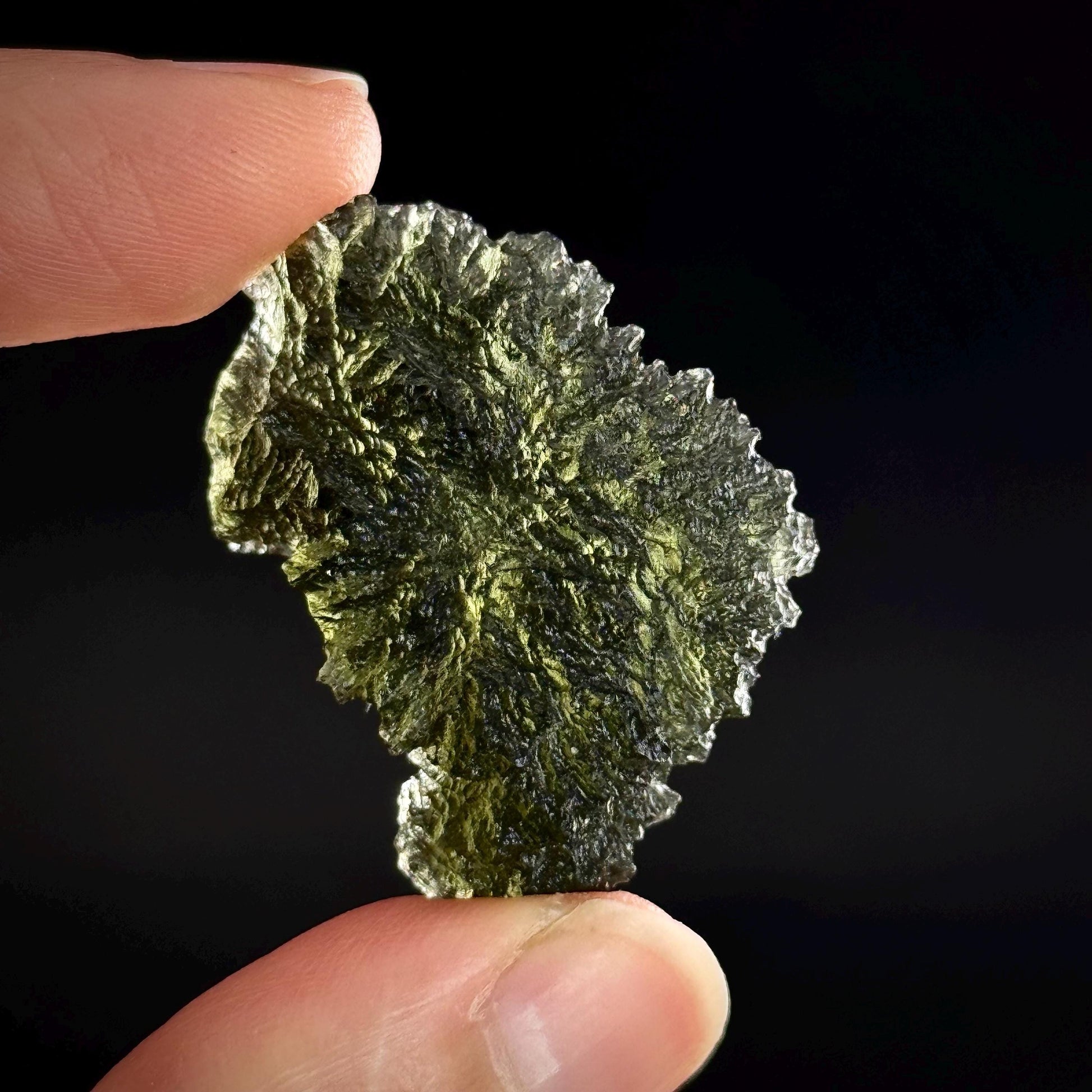 Genuine Raw Moldavite Specimen | Czech Tektite, 7.3g