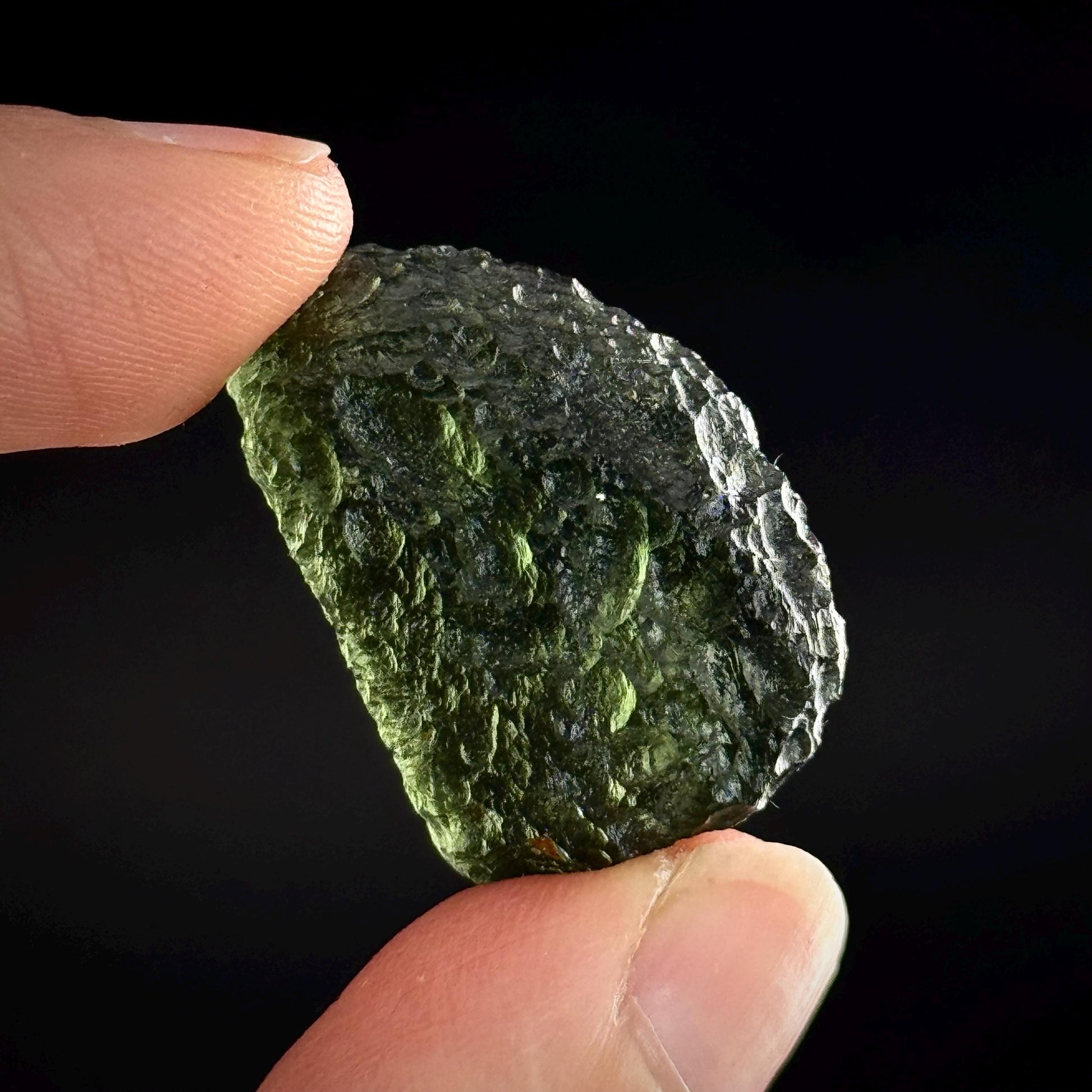 Genuine Raw Moldavite Specimen | Czech Tektite, 5.4g