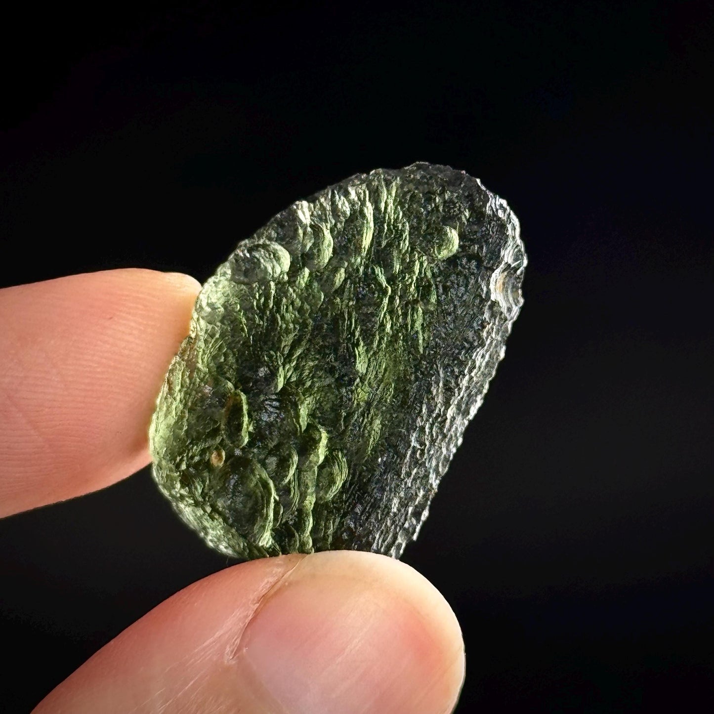 Genuine Raw Moldavite Specimen | Czech Tektite, 5.4g