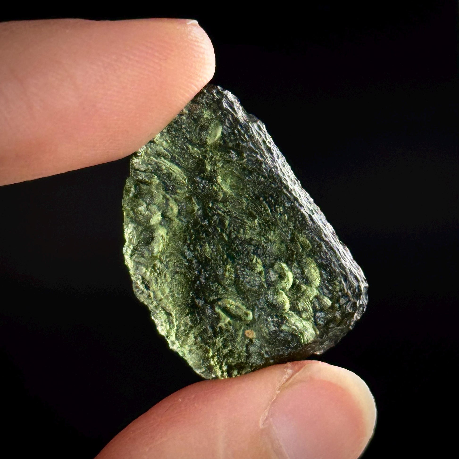 Genuine Raw Moldavite Specimen | Czech Tektite, 5.4g