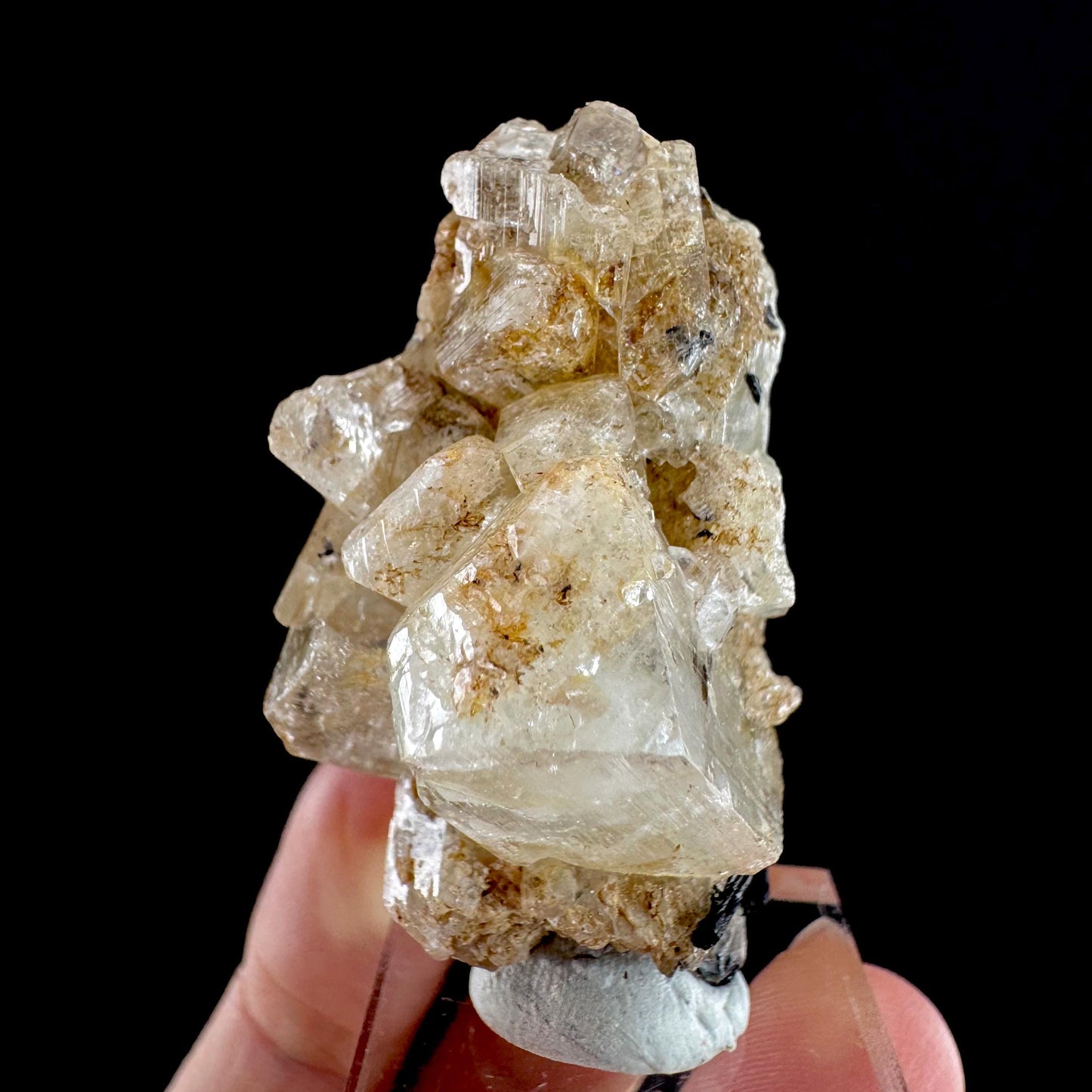 Topaz with Quartz & Black Tourmaline from Klein Spitzkoppe | natural crystal, raw mineral specimen (Namibia)