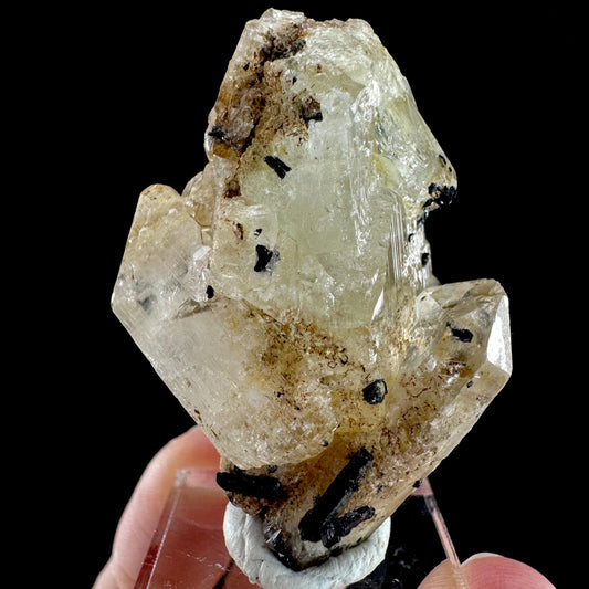 Topaz with Quartz & Black Tourmaline from Klein Spitzkoppe | natural crystal, raw mineral specimen (Namibia)