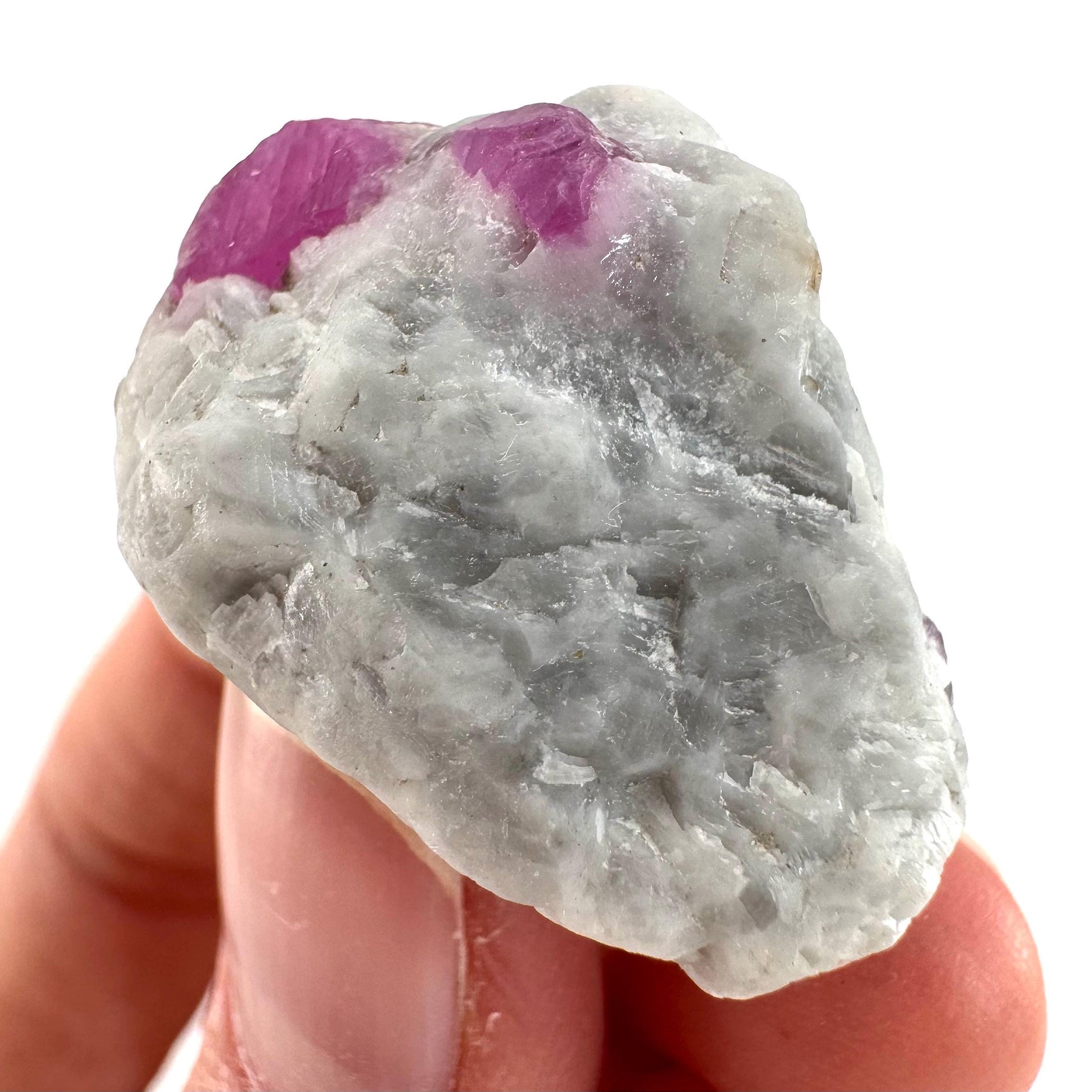 Ruby on Matrix | Natural crystal cluster, UV reactive, raw mineral specimen (Pakistan)