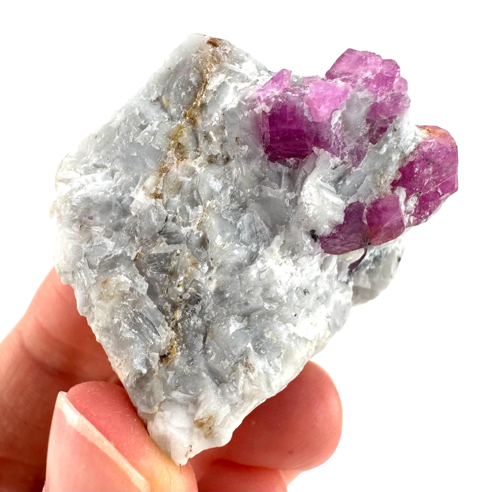 Ruby on Matrix | Natural crystal cluster, UV reactive, raw mineral specimen (Pakistan)