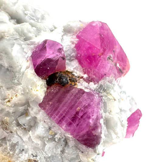 Ruby on Matrix | Natural crystal cluster, UV reactive, raw mineral specimen (Pakistan)