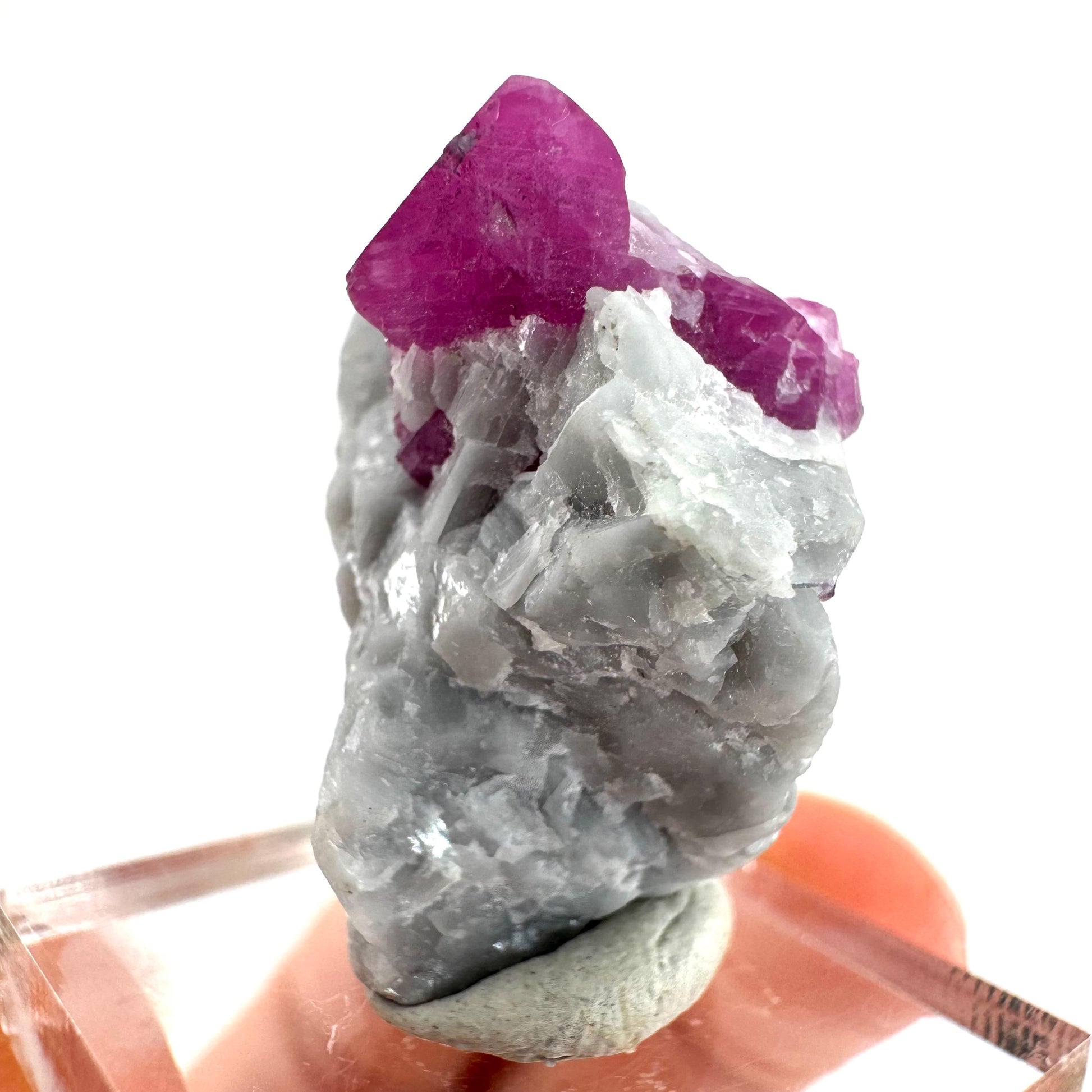 Ruby on Matrix | Natural crystal cluster, UV reactive, raw mineral specimen (Pakistan)