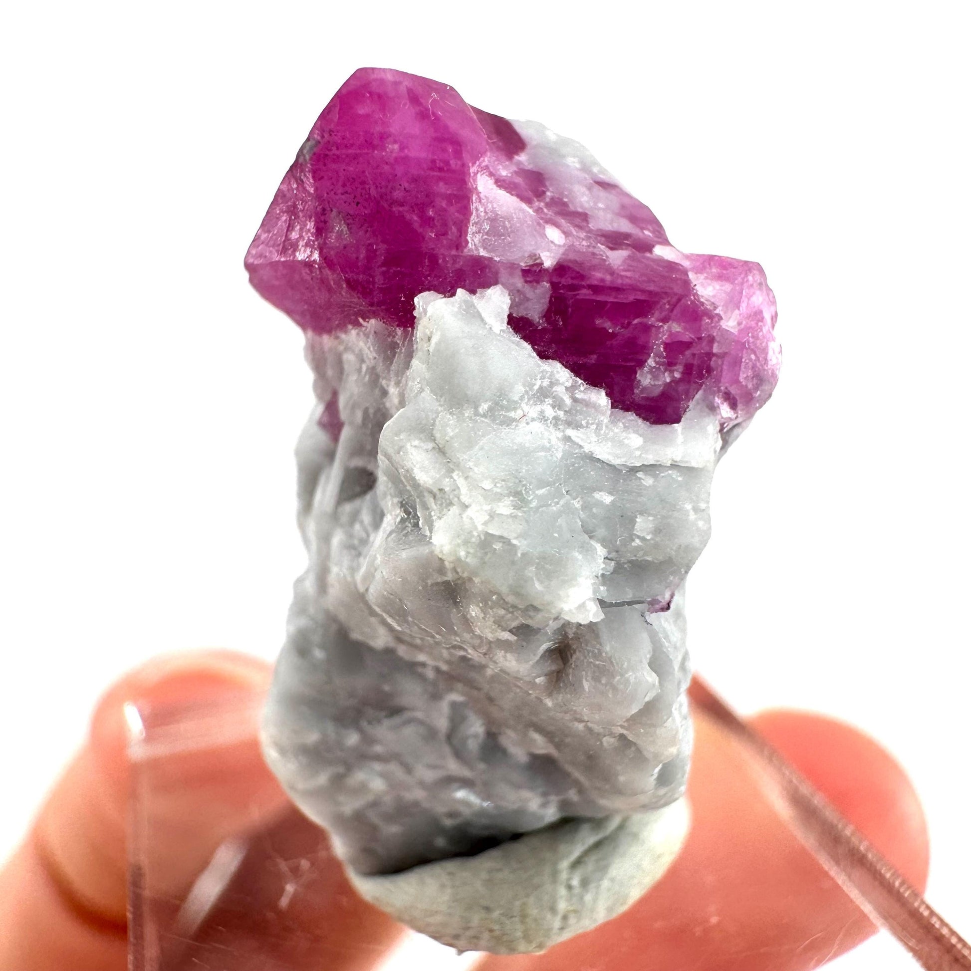 Ruby on Matrix | Natural crystal cluster, UV reactive, raw mineral specimen (Pakistan)