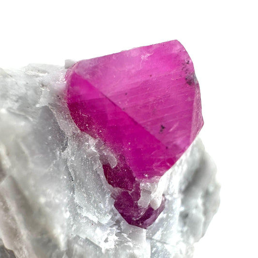 Ruby on Matrix | Natural crystal cluster, UV reactive, raw mineral specimen (Pakistan)