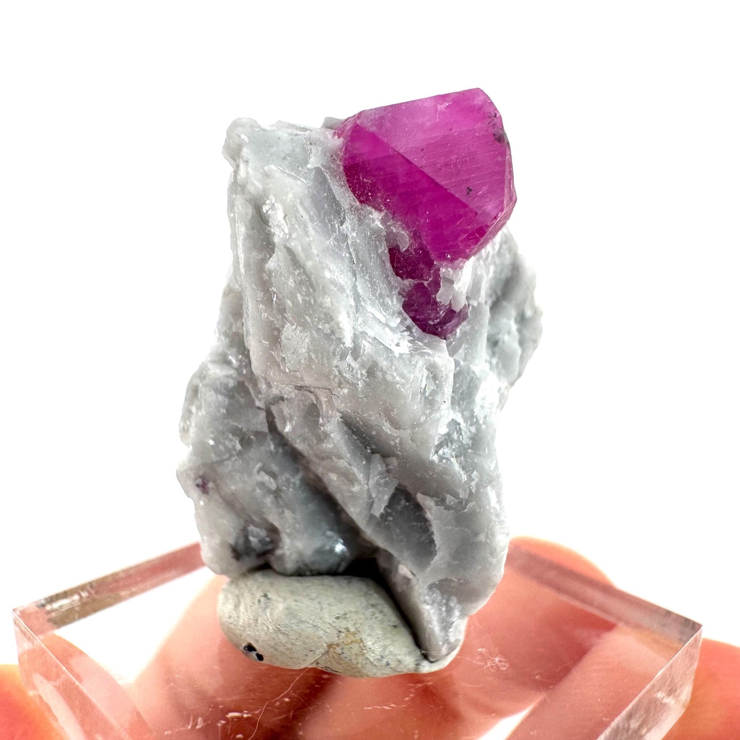 Ruby on Matrix | Natural crystal cluster, UV reactive, raw mineral specimen (Pakistan)