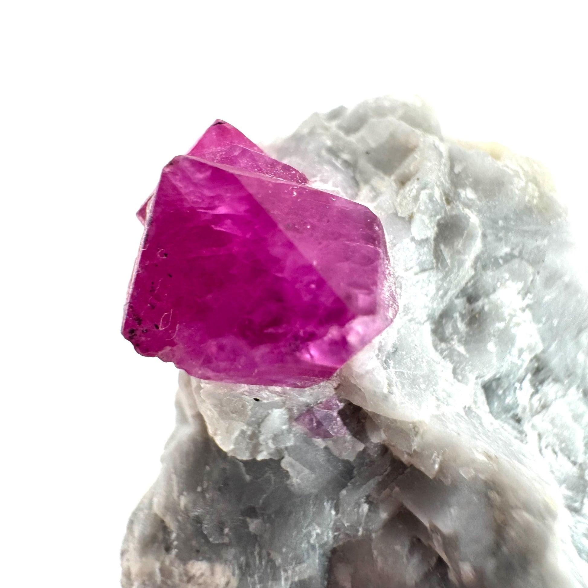 Ruby on Matrix | Natural crystal cluster, UV reactive, raw mineral specimen (Pakistan)