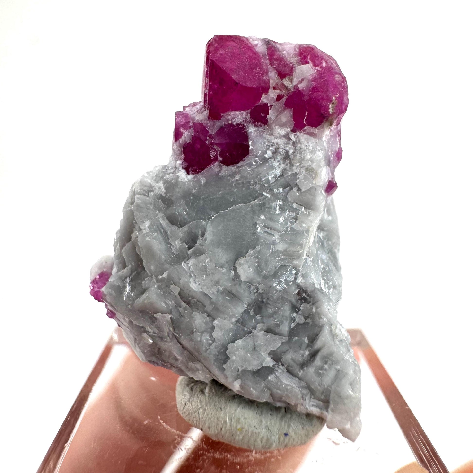 Ruby on Matrix | Natural crystal cluster, UV reactive, raw mineral specimen (Pakistan)