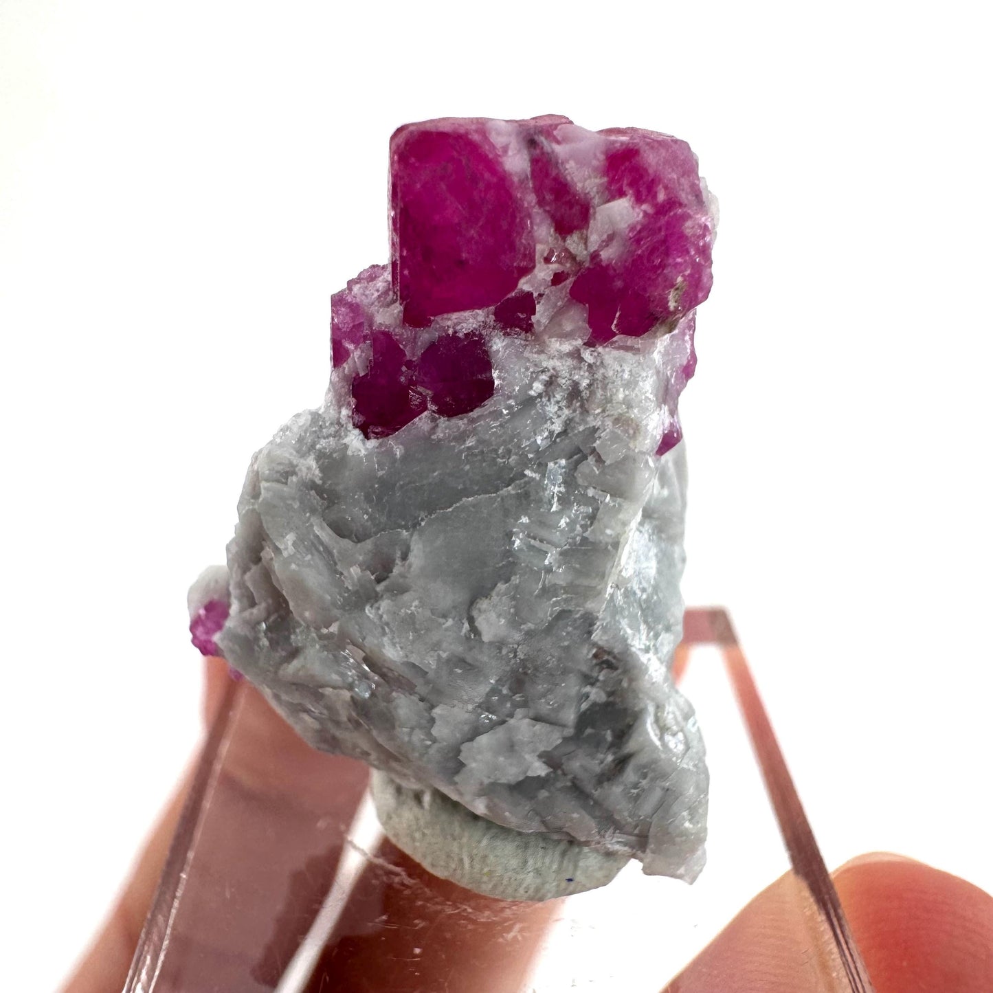 Ruby on Matrix | Natural crystal cluster, UV reactive, raw mineral specimen (Pakistan)