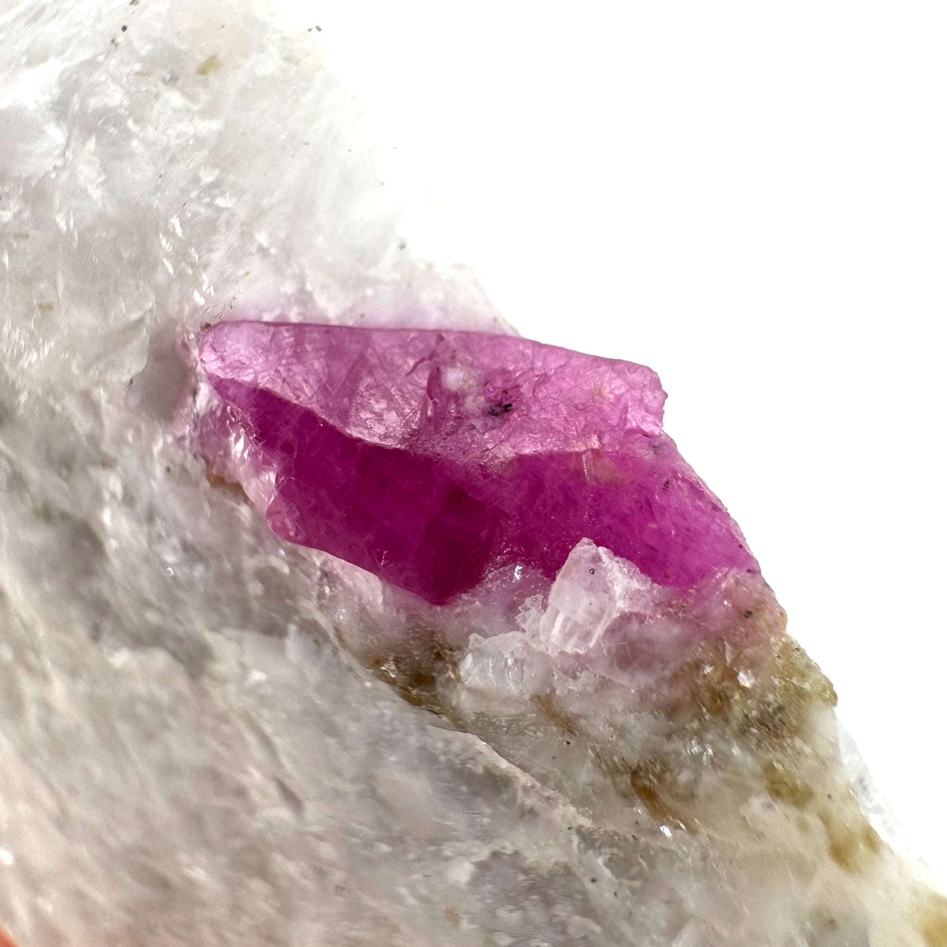 Ruby on Matrix | Natural crystal cluster, UV reactive, raw mineral specimen (Pakistan)