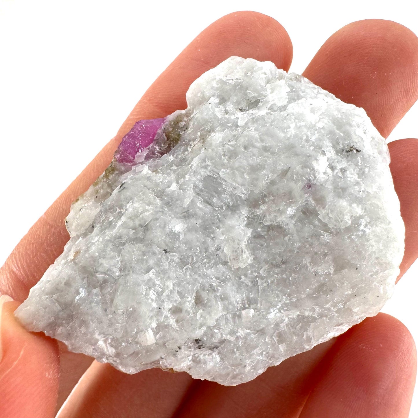 Ruby on Matrix | Natural crystal cluster, UV reactive, raw mineral specimen (Pakistan)