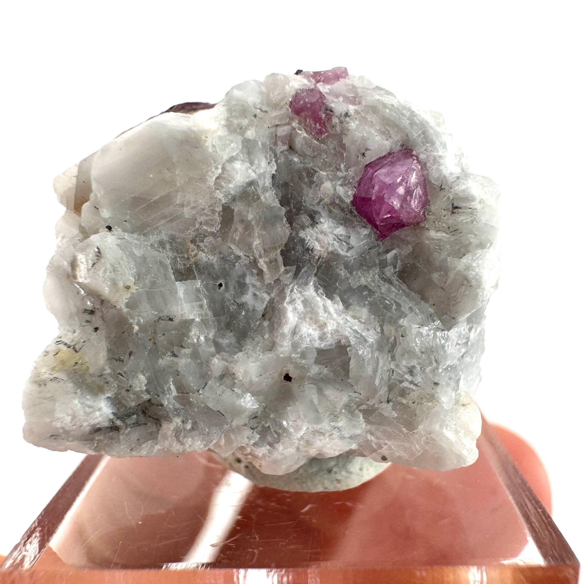 Ruby on Matrix | Natural crystal cluster, UV reactive, raw mineral specimen (Pakistan)