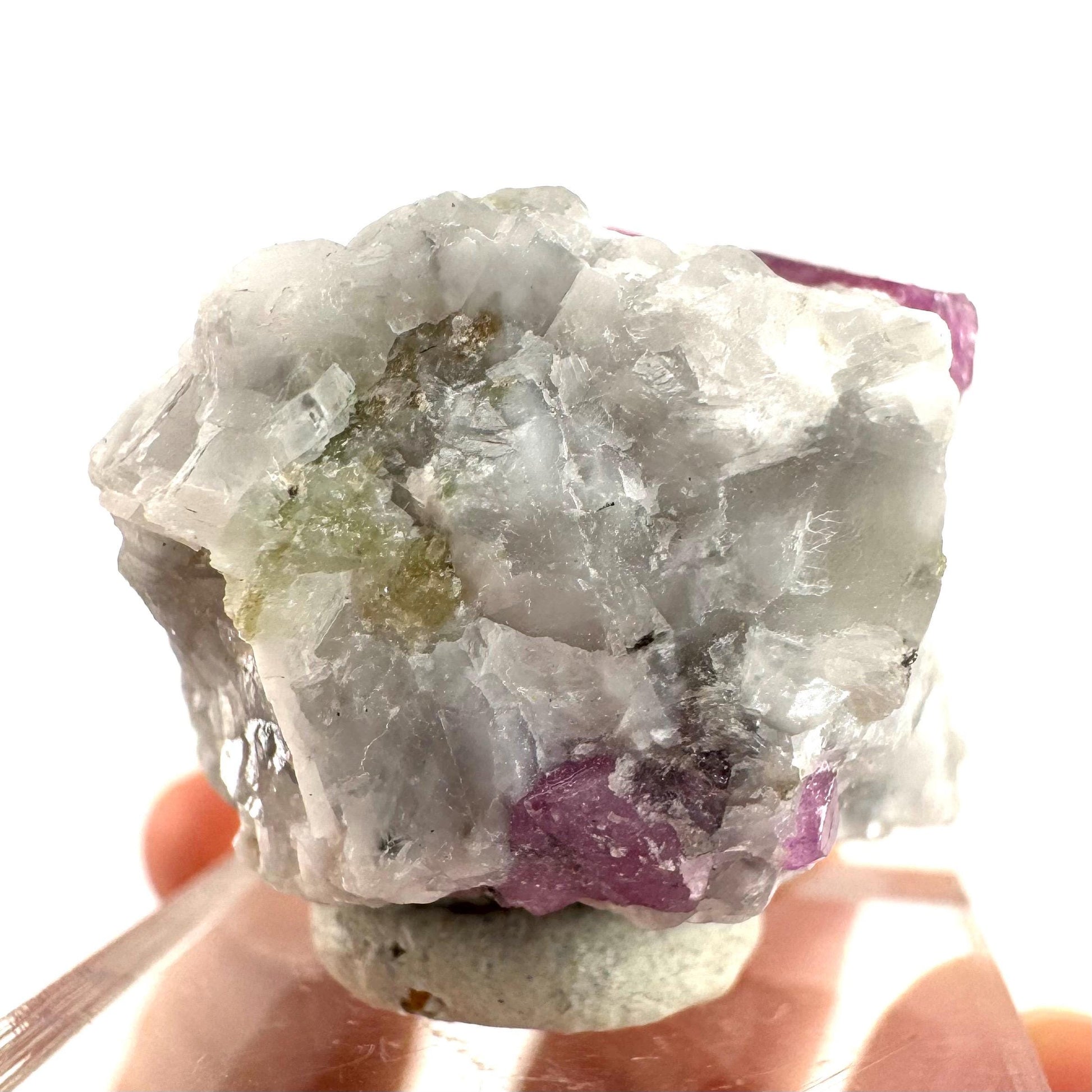 Ruby on Matrix | Natural crystal cluster, UV reactive, raw mineral specimen (Pakistan)