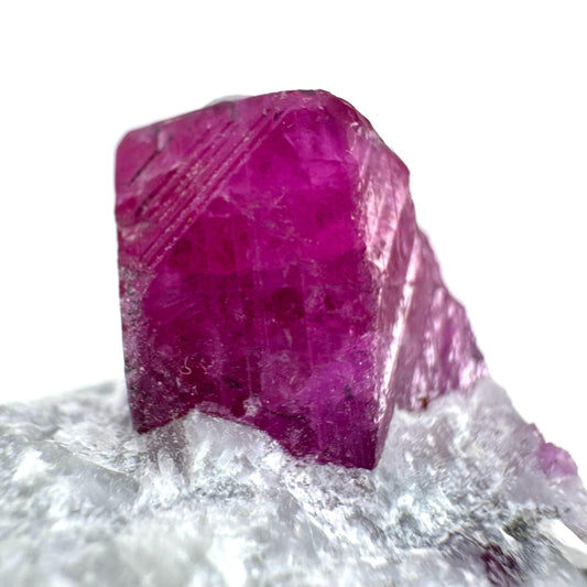 Ruby on Matrix | Natural crystal cluster, UV reactive, raw mineral specimen (Pakistan)
