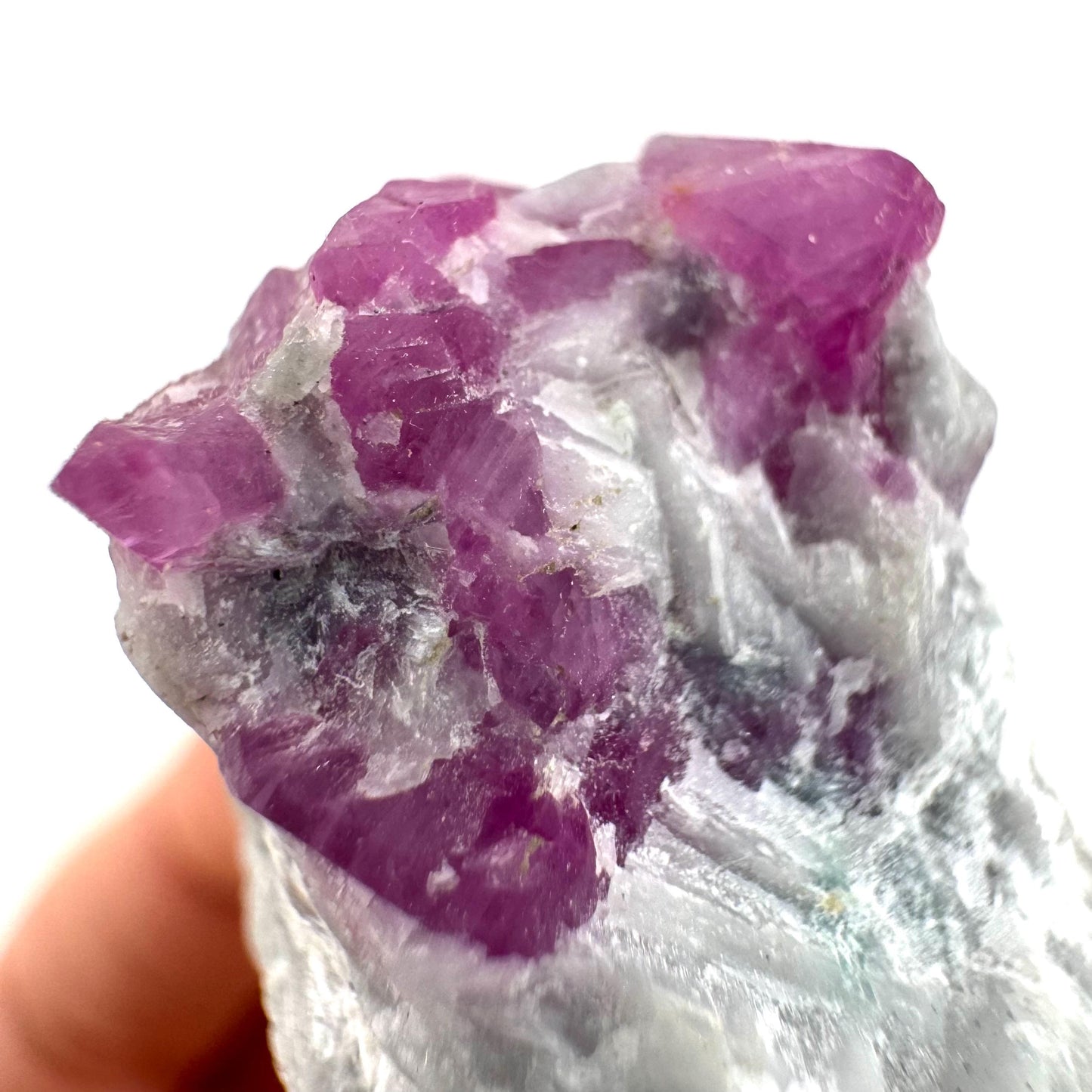 Ruby on Matrix | Natural crystal cluster, UV reactive, raw mineral specimen (Pakistan)