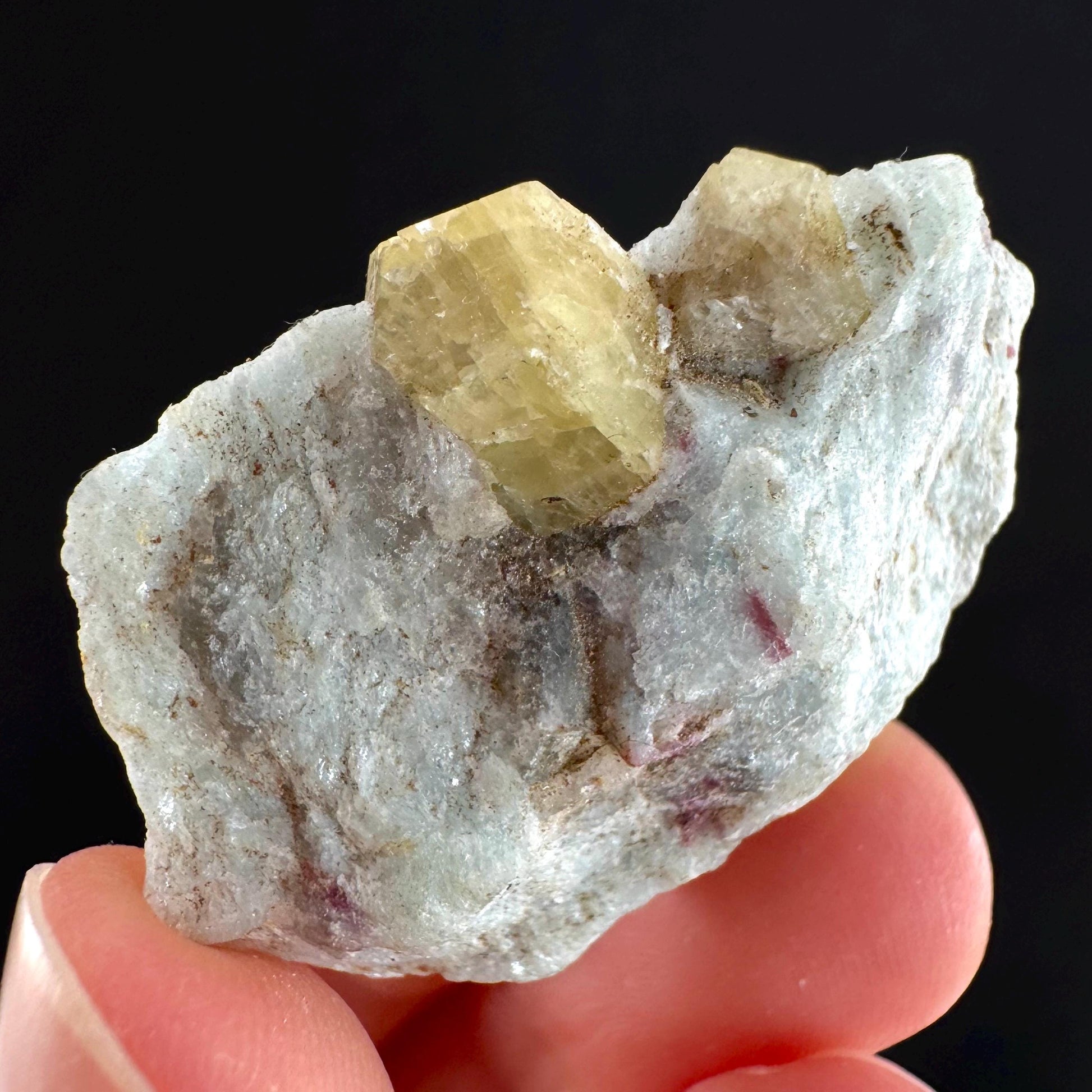 Rare! Londonite with Liddicoatite | natural crystal cluster, raw mineral specimen (Madagascar)