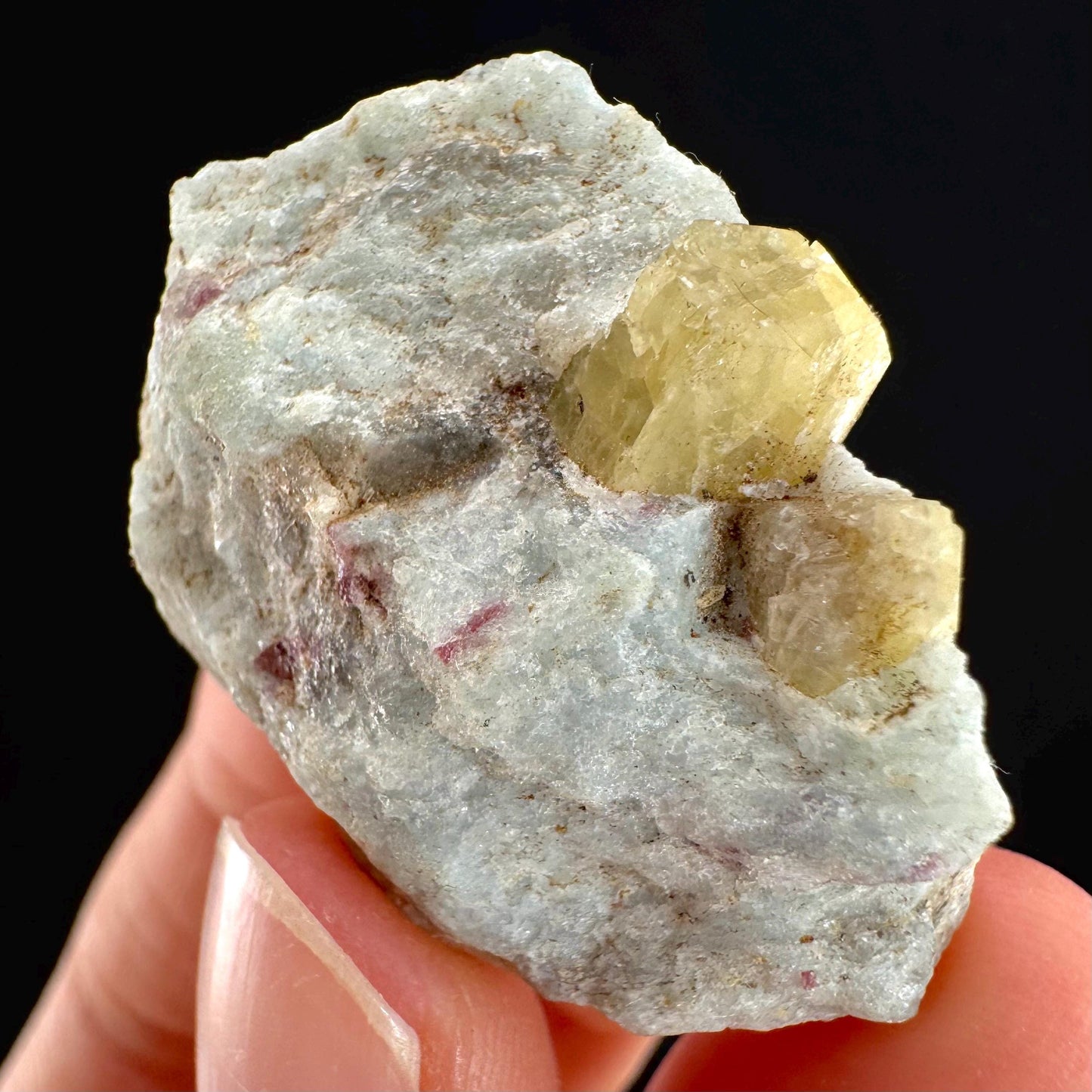 Rare! Londonite with Liddicoatite | natural crystal cluster, raw mineral specimen (Madagascar)