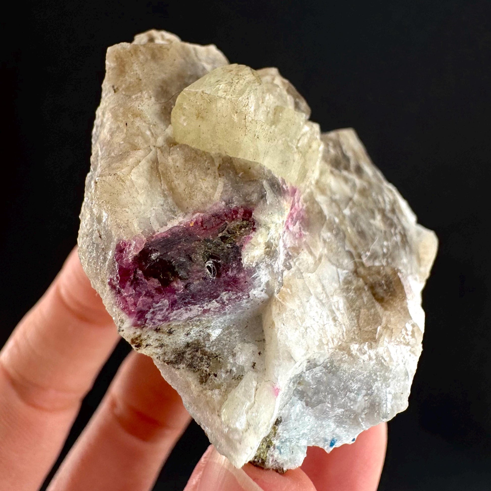 Rare! Londonite with Liddicoatite | natural crystal cluster, raw mineral specimen (Madagascar)