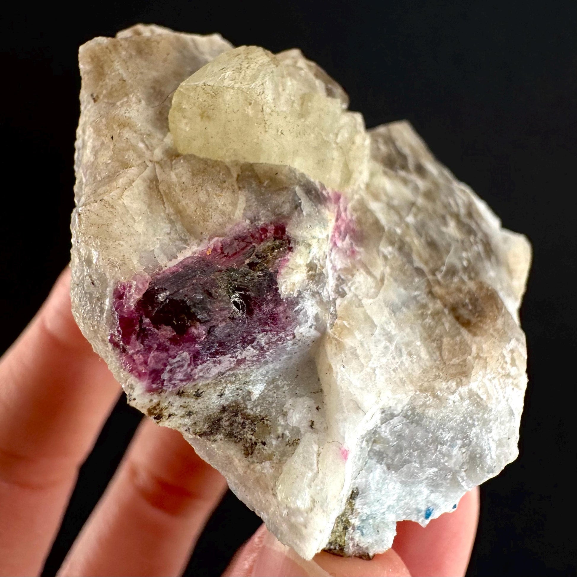 Rare! Londonite with Liddicoatite | natural crystal cluster, raw mineral specimen (Madagascar)