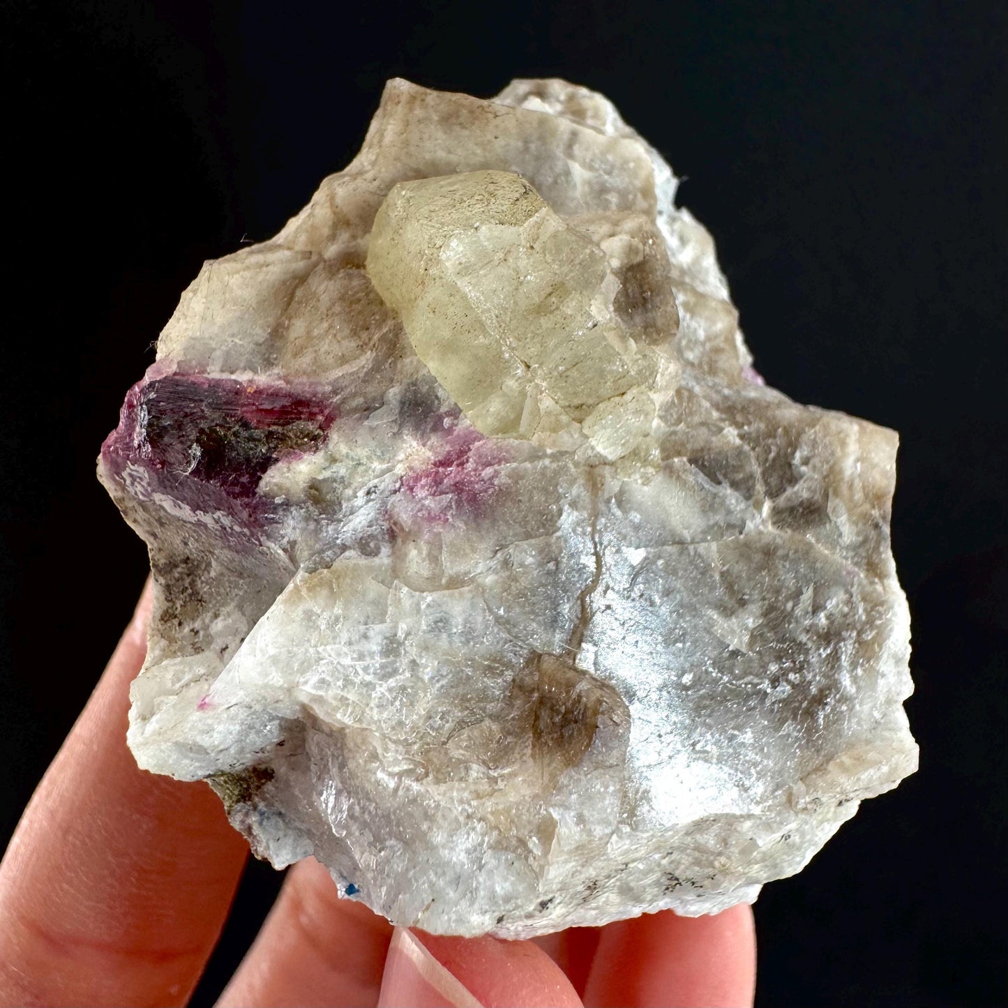 Rare! Londonite with Liddicoatite | natural crystal cluster, raw mineral specimen (Madagascar)