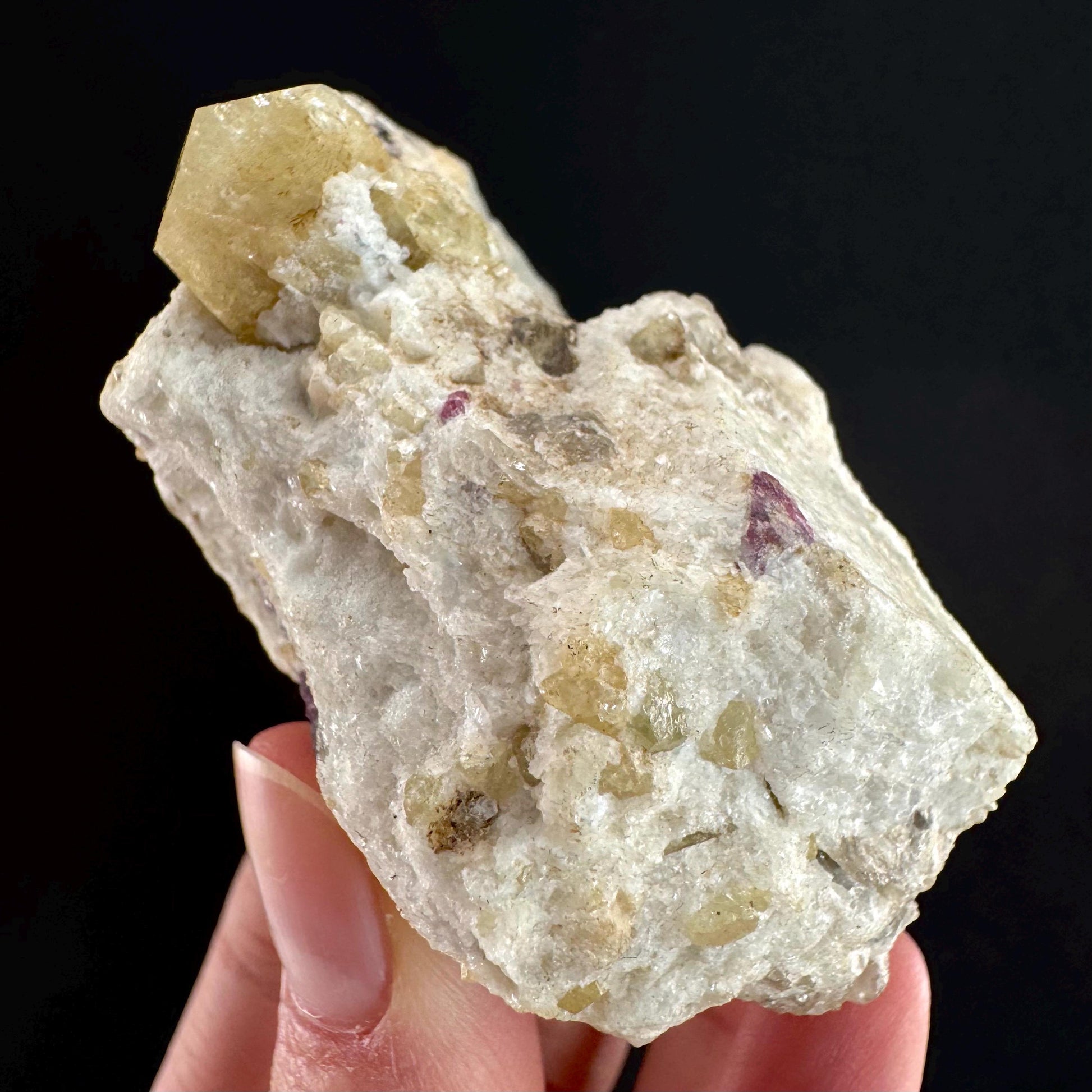 Rare! Londonite with Liddicoatite | natural crystal cluster, raw mineral specimen (Madagascar)