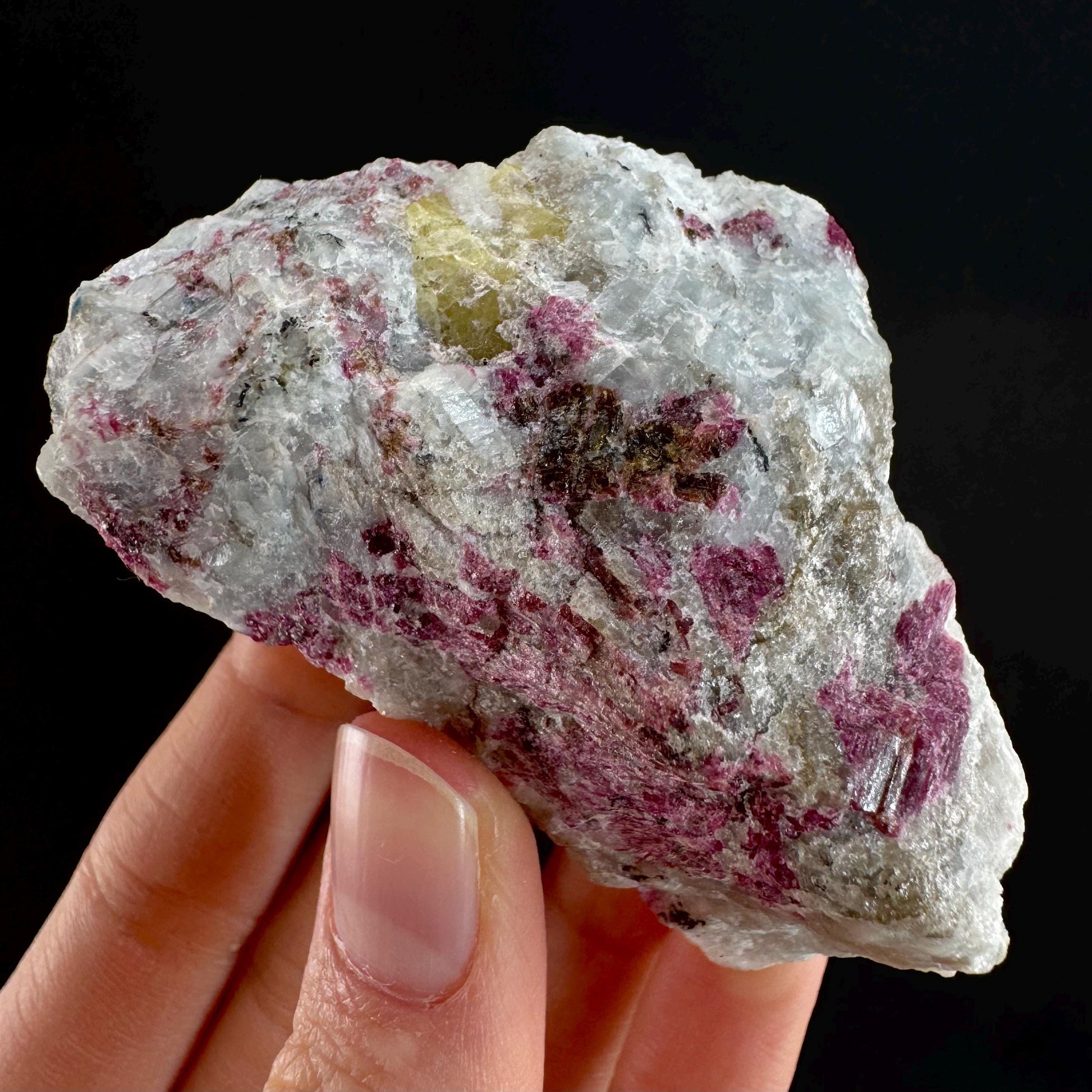 Rare! Londonite with Liddicoatite | natural crystal cluster, raw mineral specimen (Madagascar)
