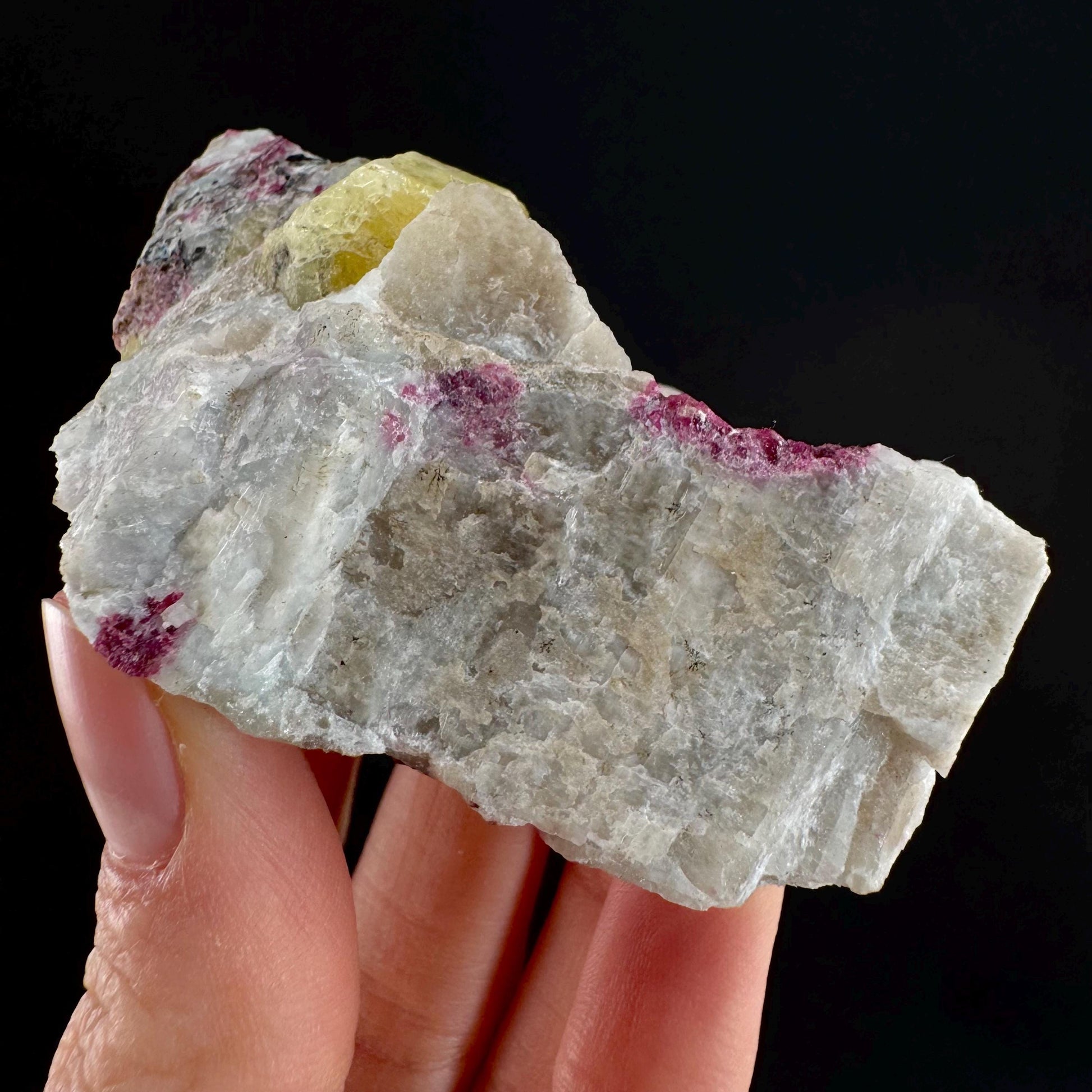Rare! Londonite with Liddicoatite | natural crystal cluster, raw mineral specimen (Madagascar)
