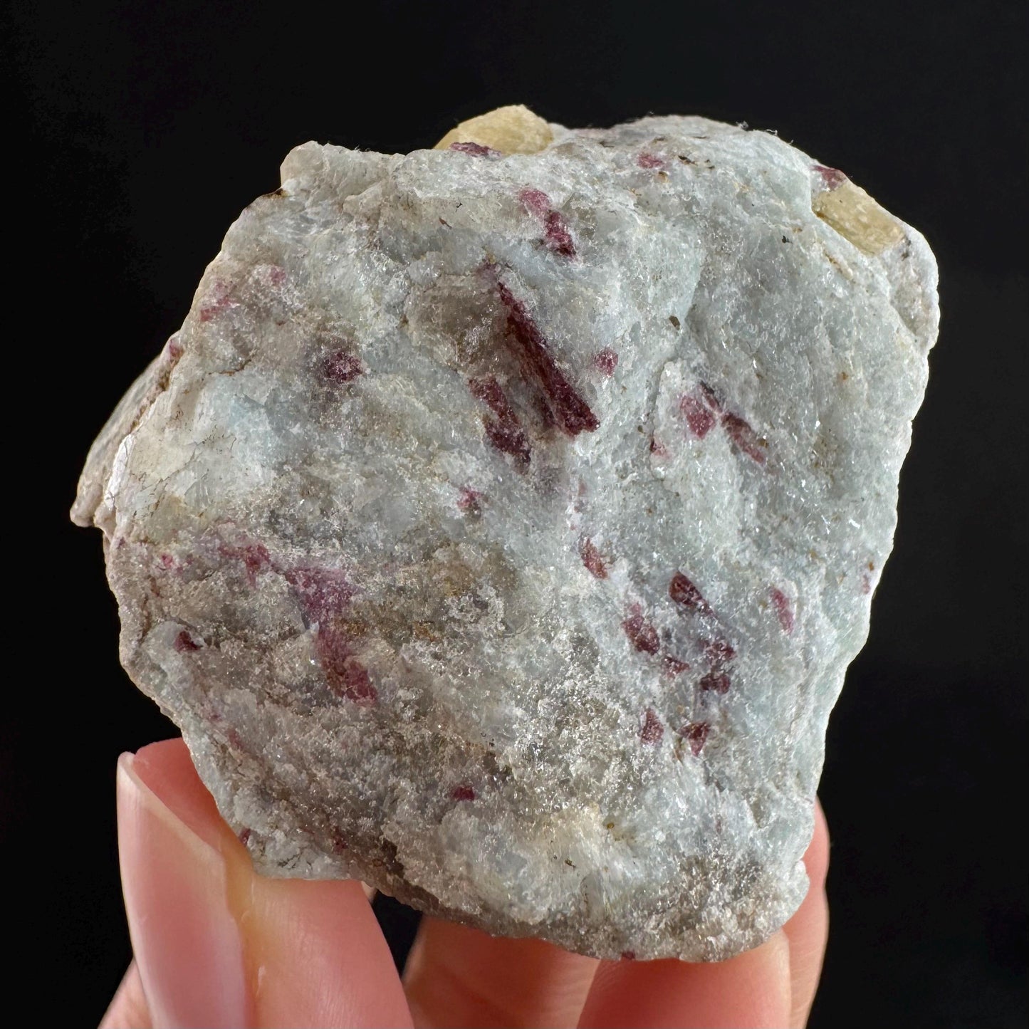 Rare! Londonite with Liddicoatite | natural crystal cluster, raw mineral specimen (Madagascar)
