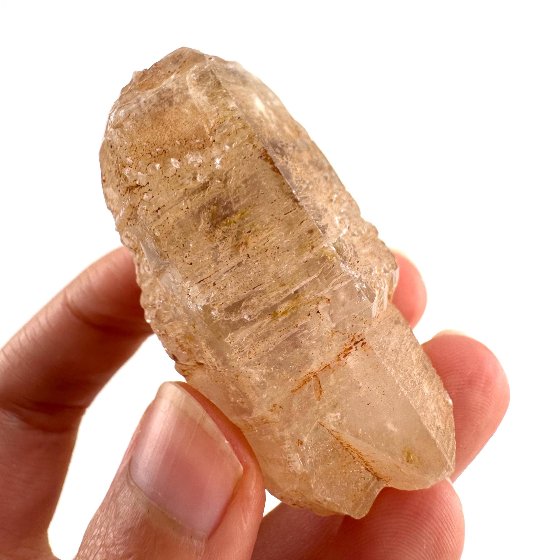 Firefly Petroleum Quartz | UV reactive crystal, fluorescent mineral from Madagascar