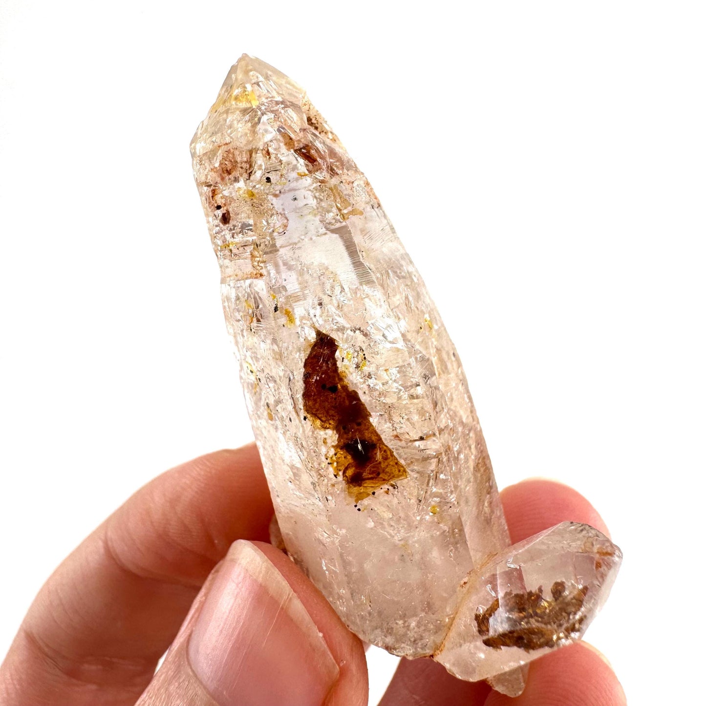 Firefly Petroleum Quartz | UV reactive crystal, fluorescent mineral from Madagascar