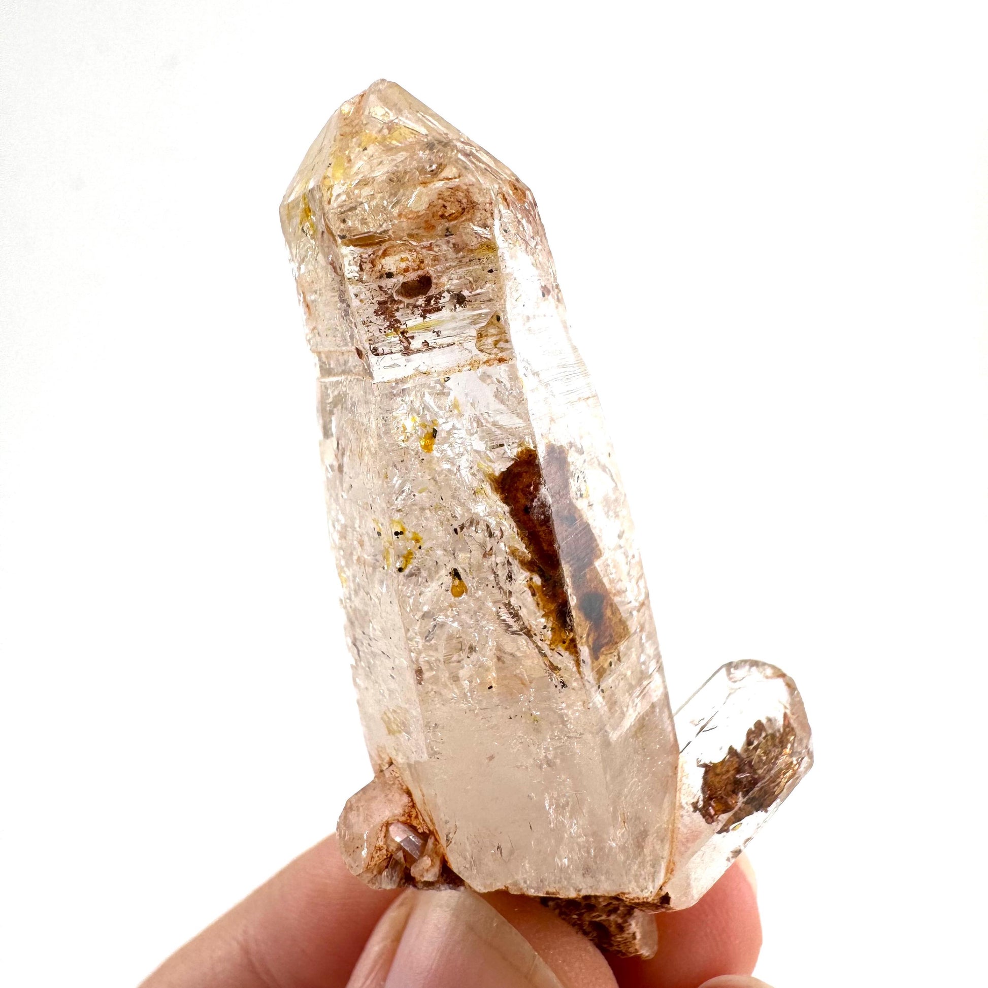 Firefly Petroleum Quartz | UV reactive crystal, fluorescent mineral from Madagascar
