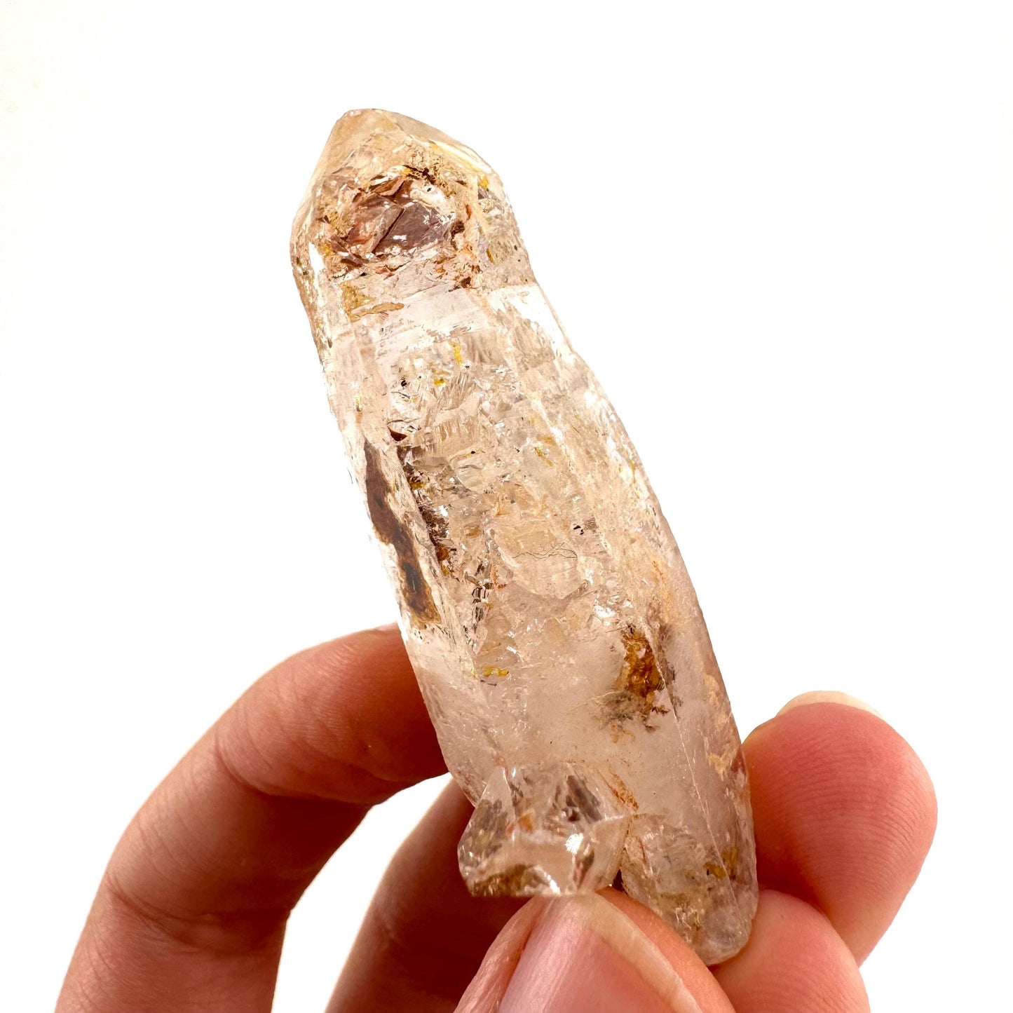 Firefly Petroleum Quartz | UV reactive crystal, fluorescent mineral from Madagascar