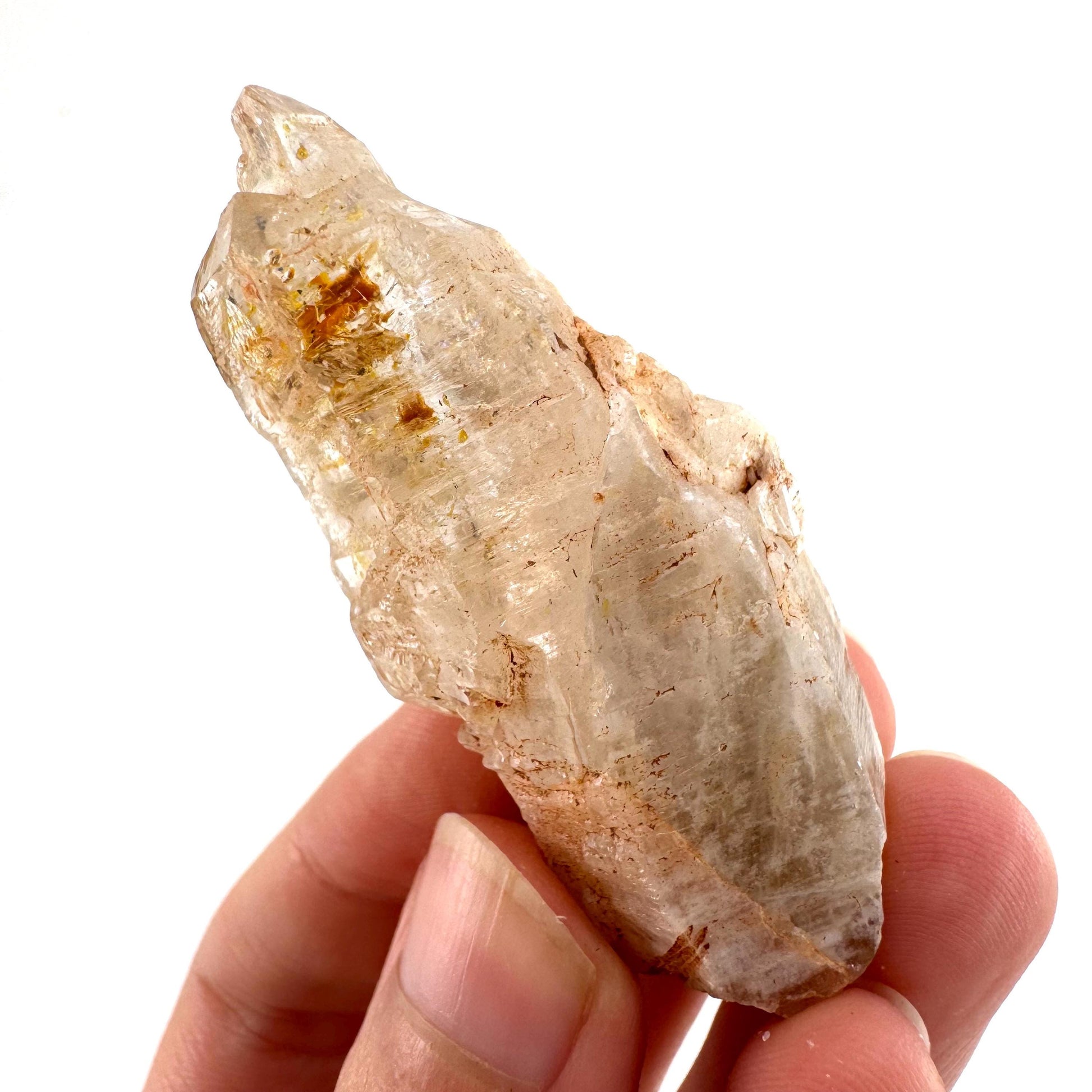 Firefly Petroleum Quartz | UV reactive crystal, fluorescent mineral from Madagascar