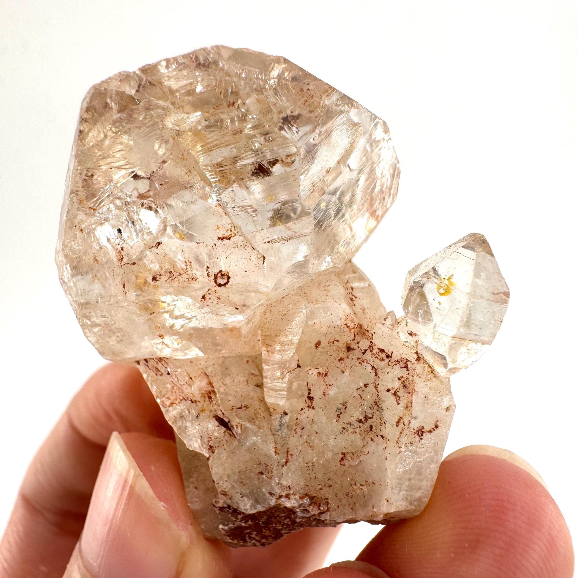 Firefly Petroleum Quartz | UV reactive crystal, fluorescent mineral from Madagascar