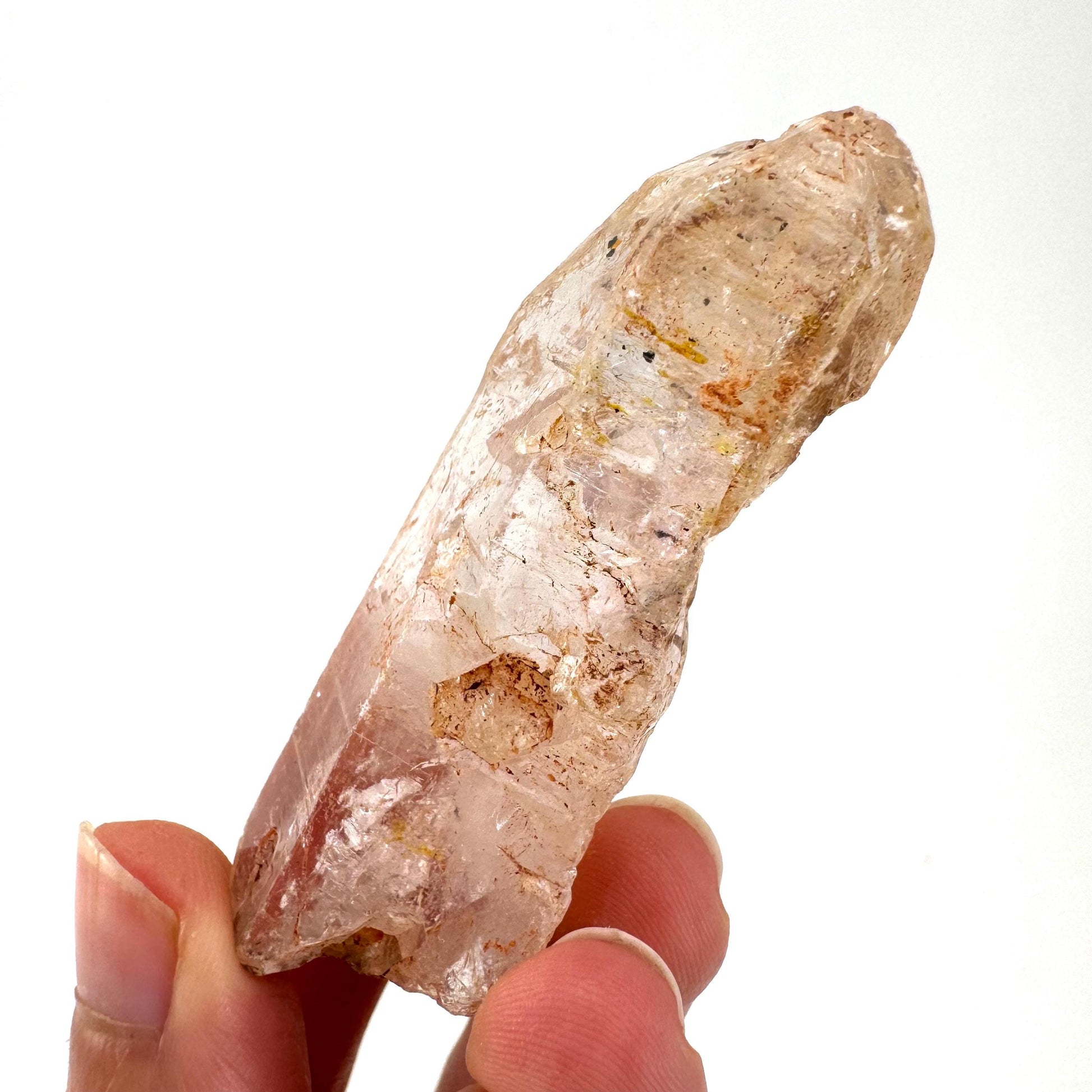 Firefly Petroleum Quartz | UV reactive crystal, fluorescent mineral from Madagascar