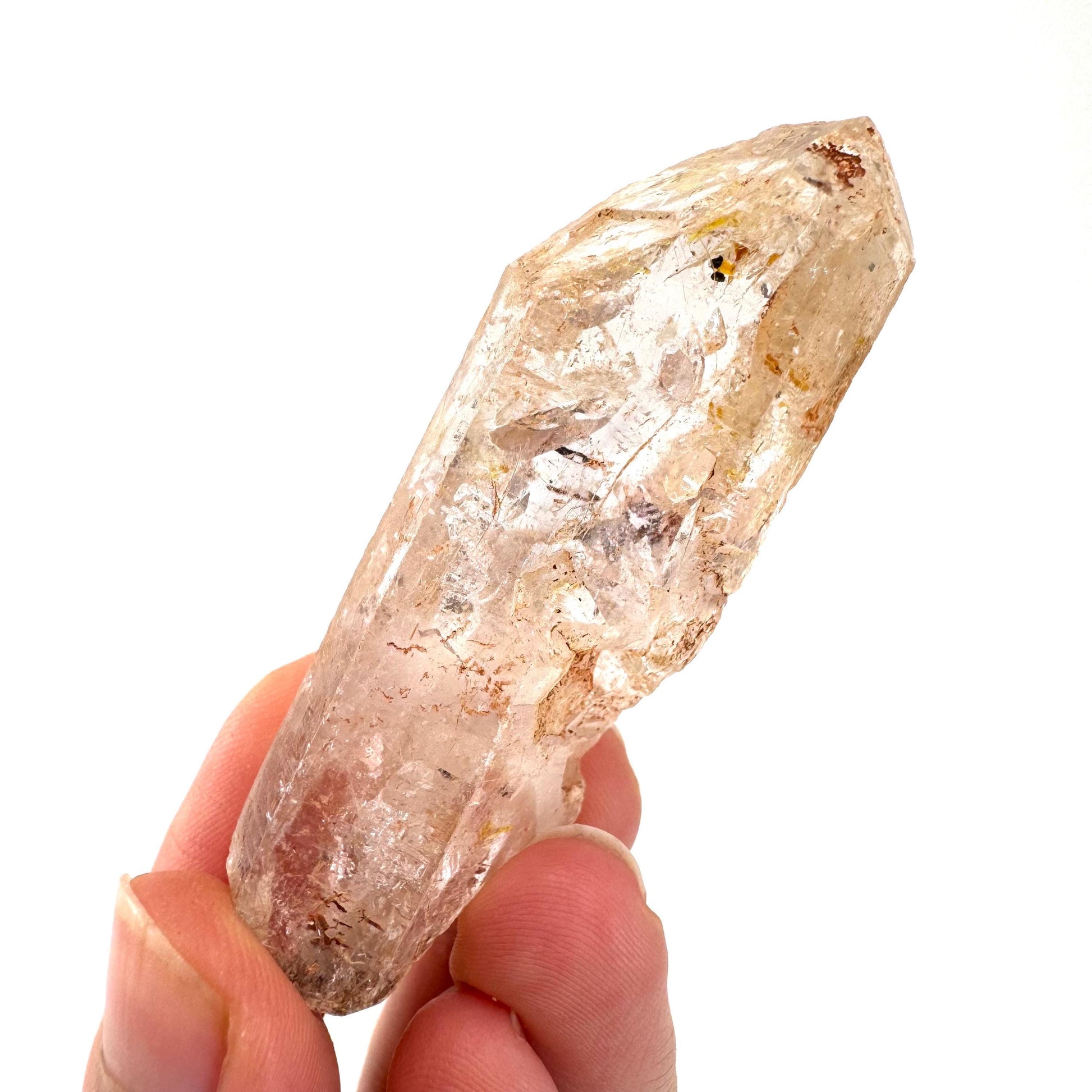 Firefly Petroleum Quartz | UV reactive crystal, fluorescent mineral from Madagascar