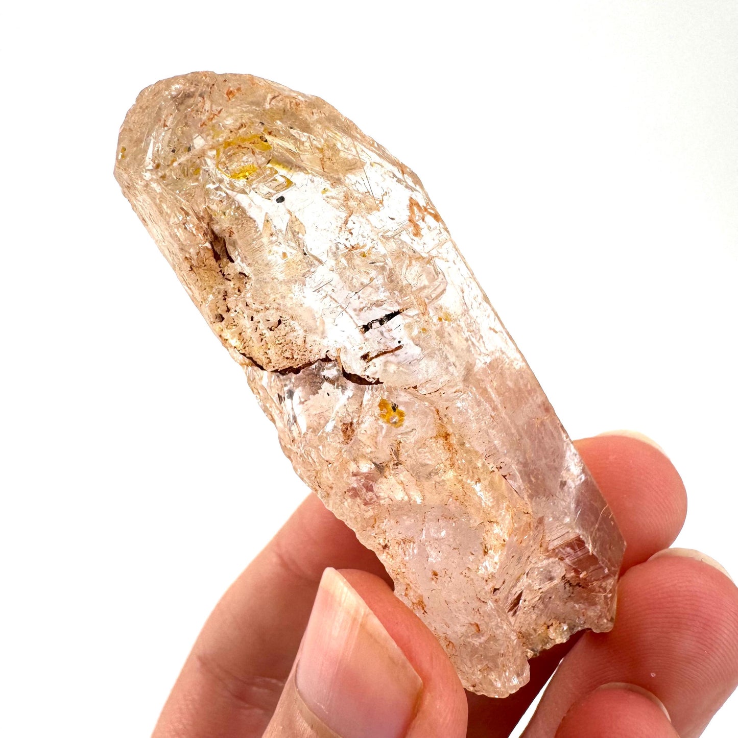 Firefly Petroleum Quartz | UV reactive crystal, fluorescent mineral from Madagascar