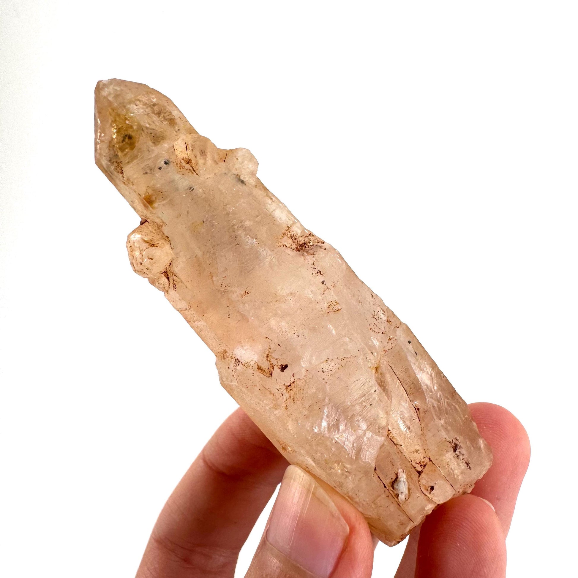 Firefly Petroleum Quartz | UV reactive crystal, fluorescent mineral from Madagascar