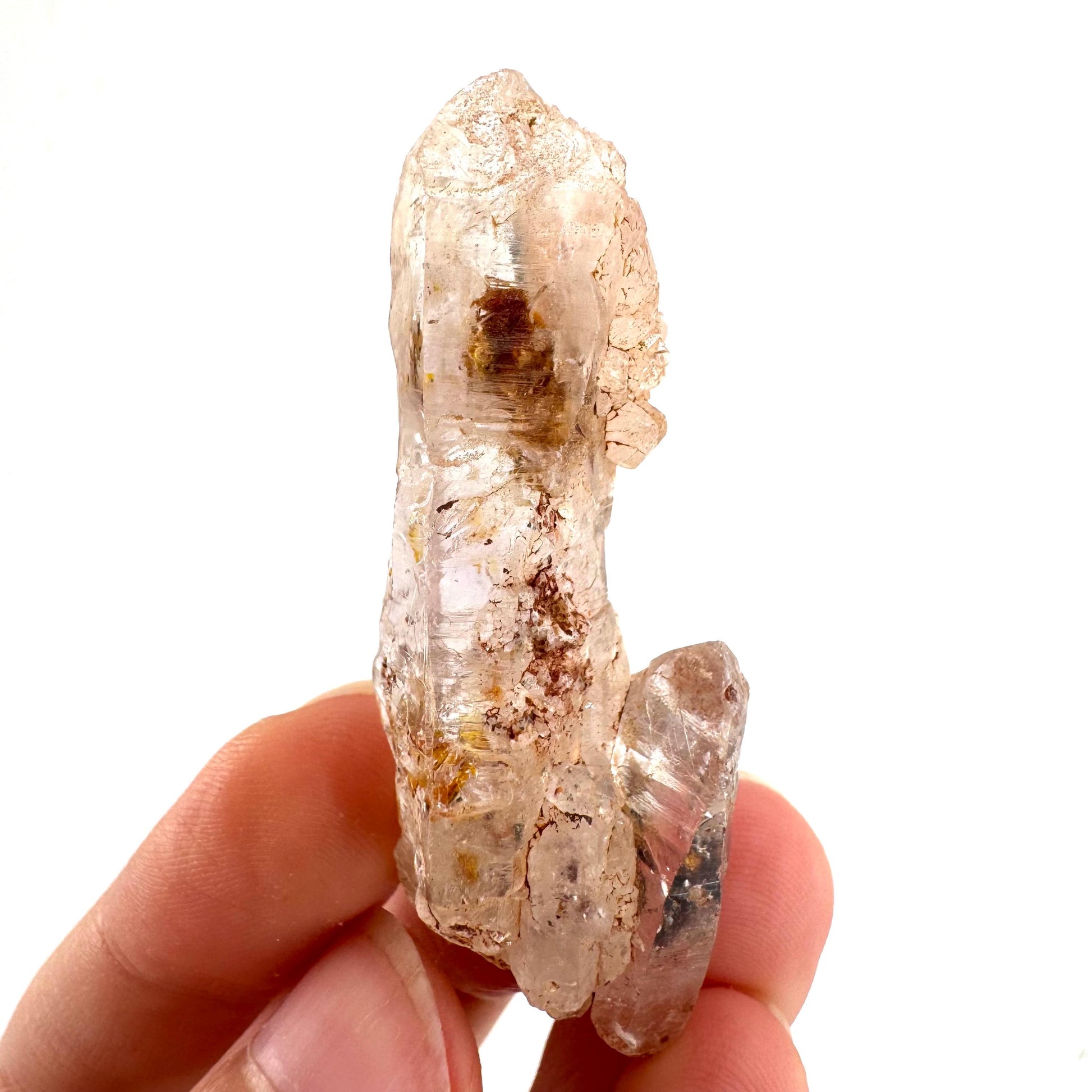 Firefly Petroleum Quartz | UV reactive crystal, fluorescent mineral from Madagascar