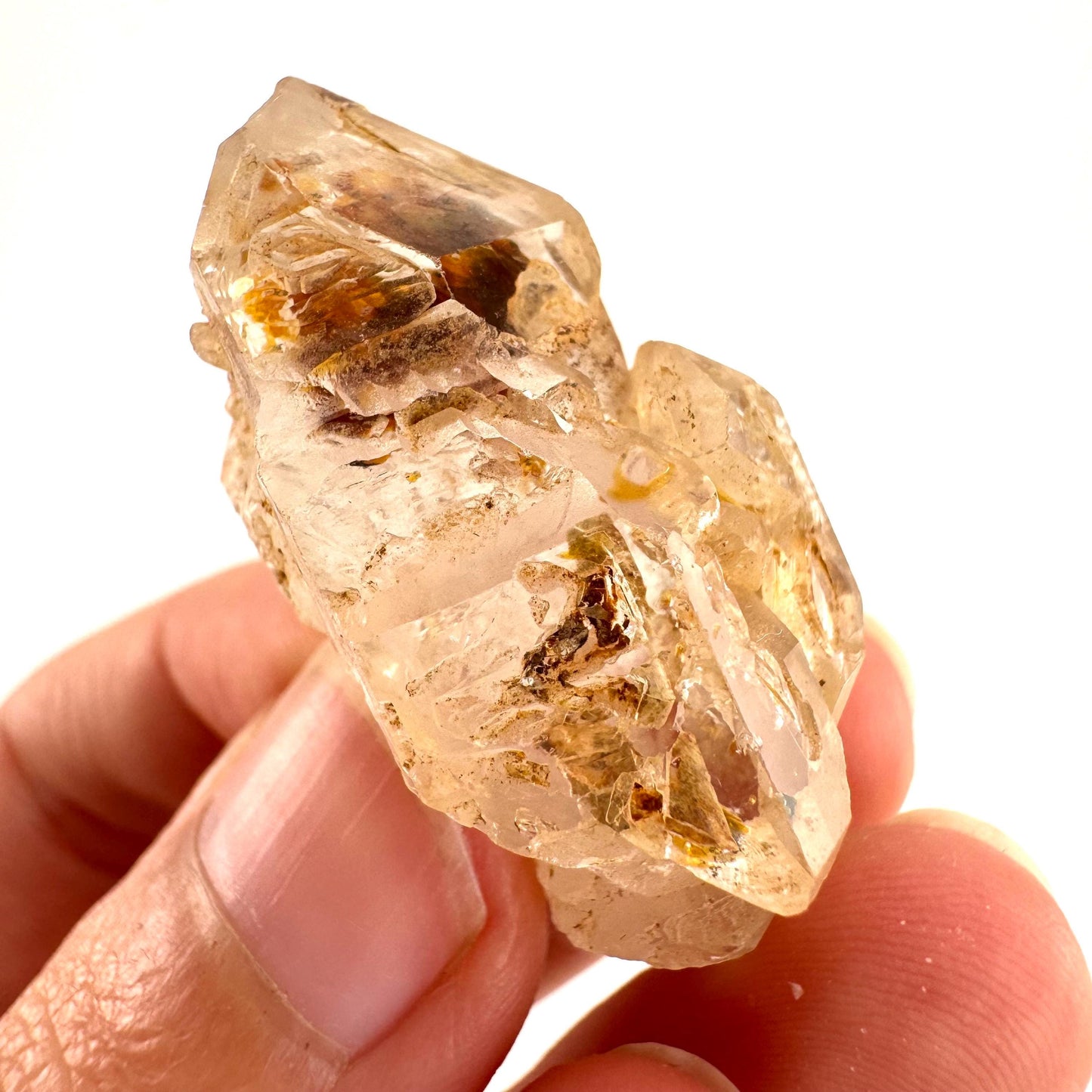 Firefly Petroleum Quartz | UV reactive crystal, fluorescent mineral from Madagascar