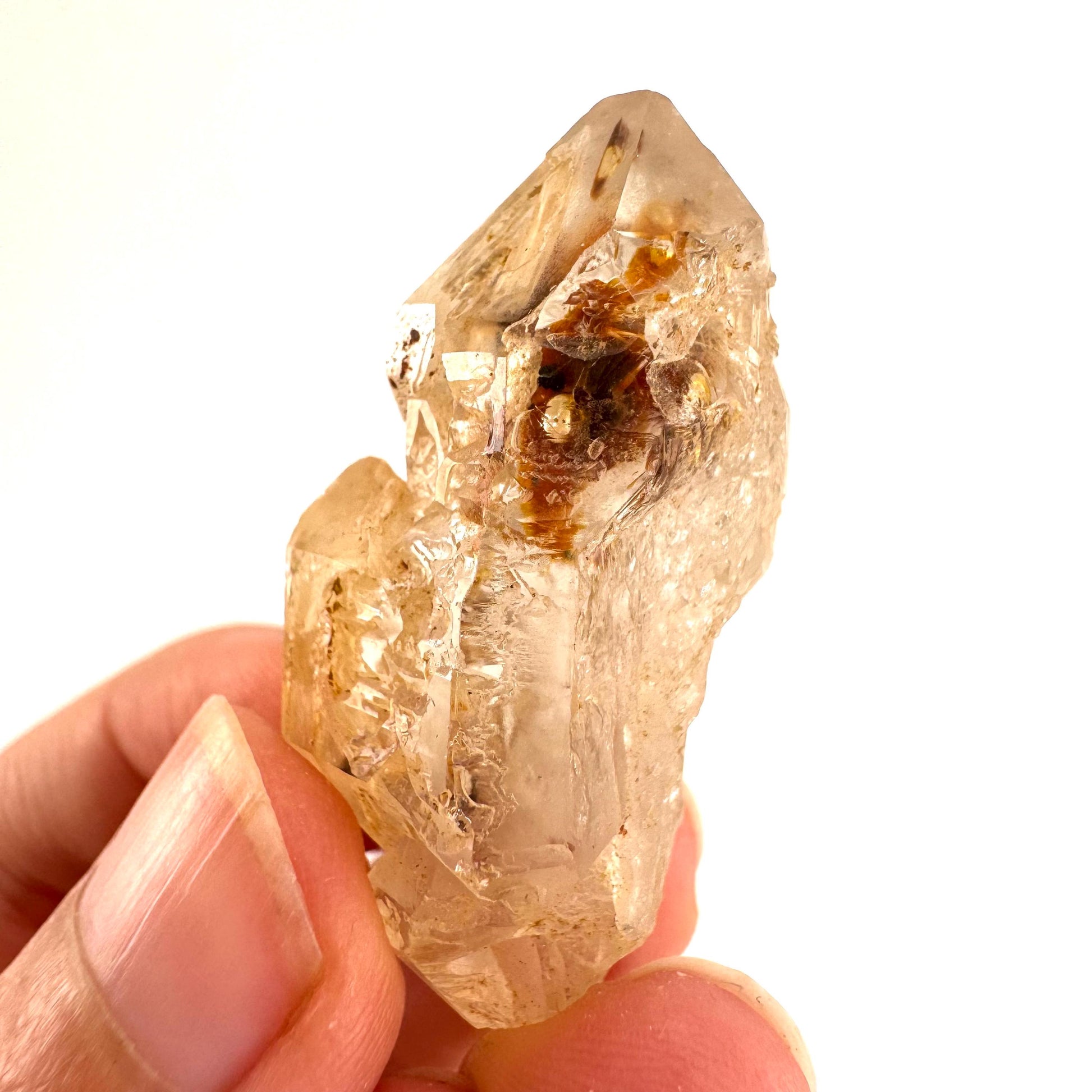 Firefly Petroleum Quartz | UV reactive crystal, fluorescent mineral from Madagascar