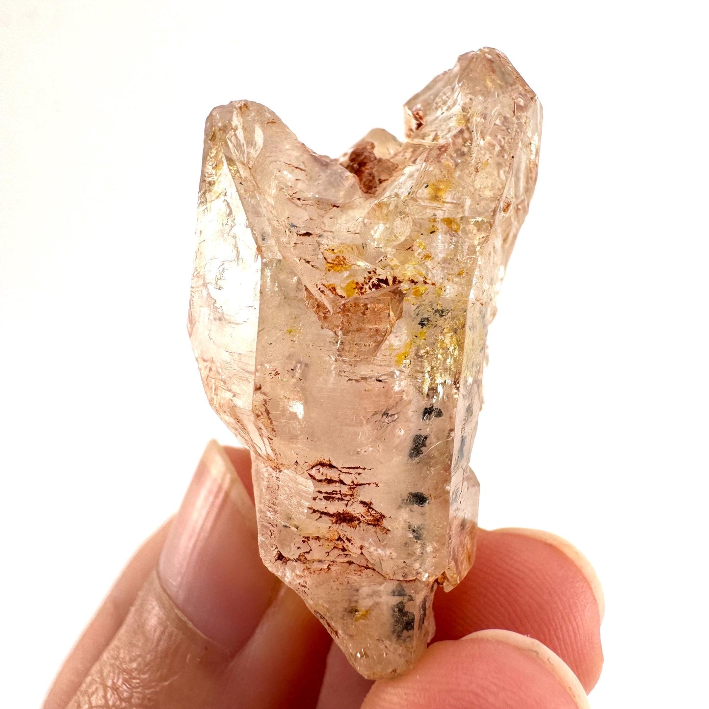 Firefly Petroleum Quartz | UV reactive crystal, fluorescent mineral from Madagascar