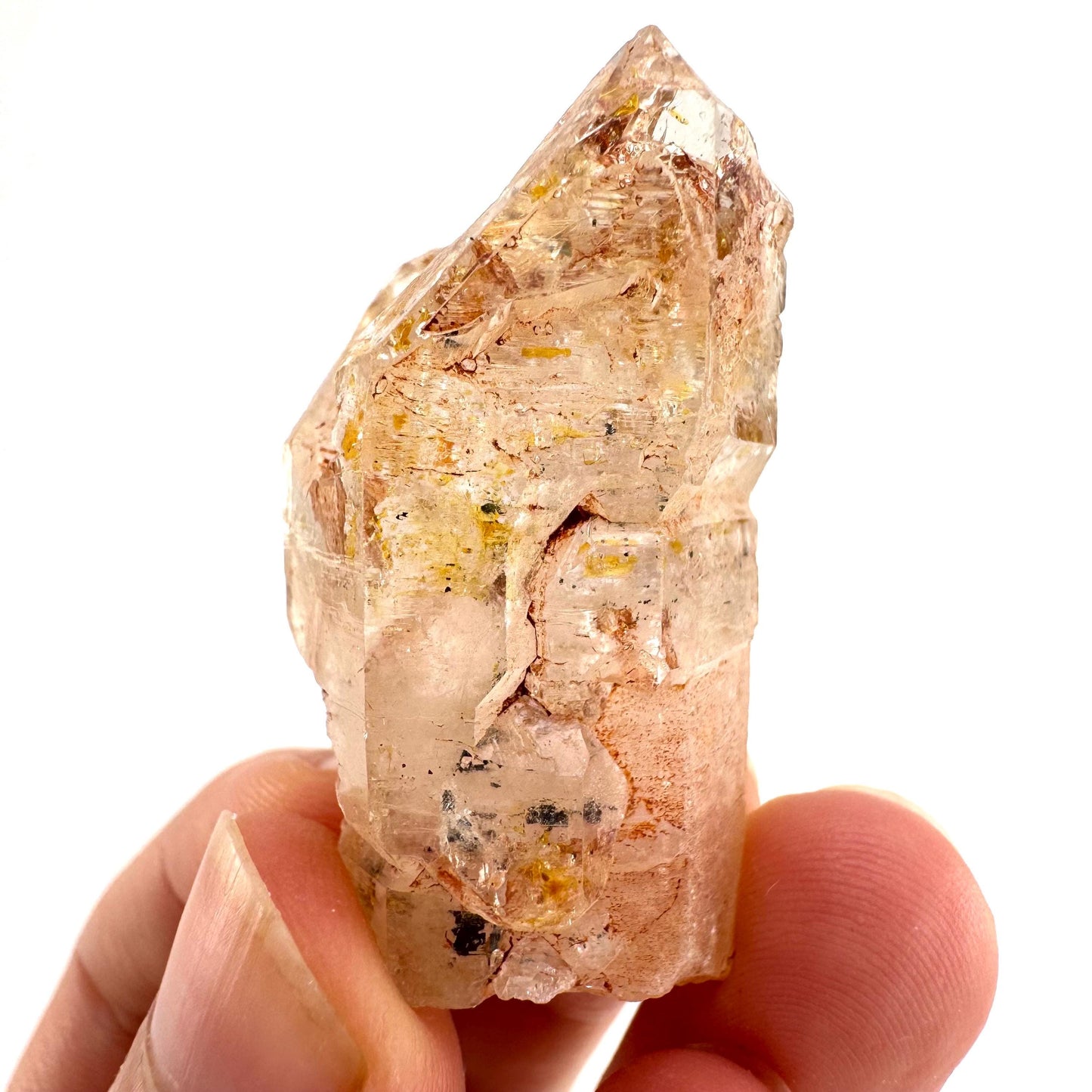 Firefly Petroleum Quartz | UV reactive crystal, fluorescent mineral from Madagascar