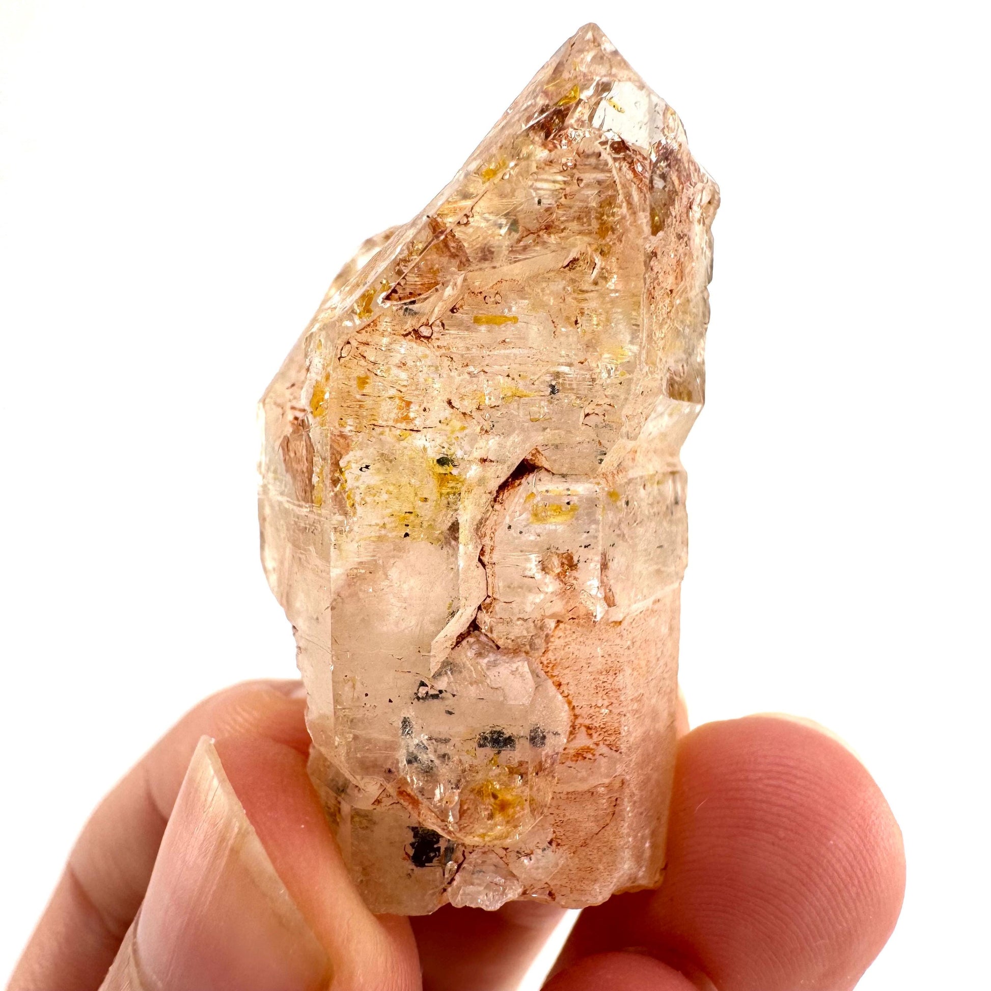 Firefly Petroleum Quartz | UV reactive crystal, fluorescent mineral from Madagascar