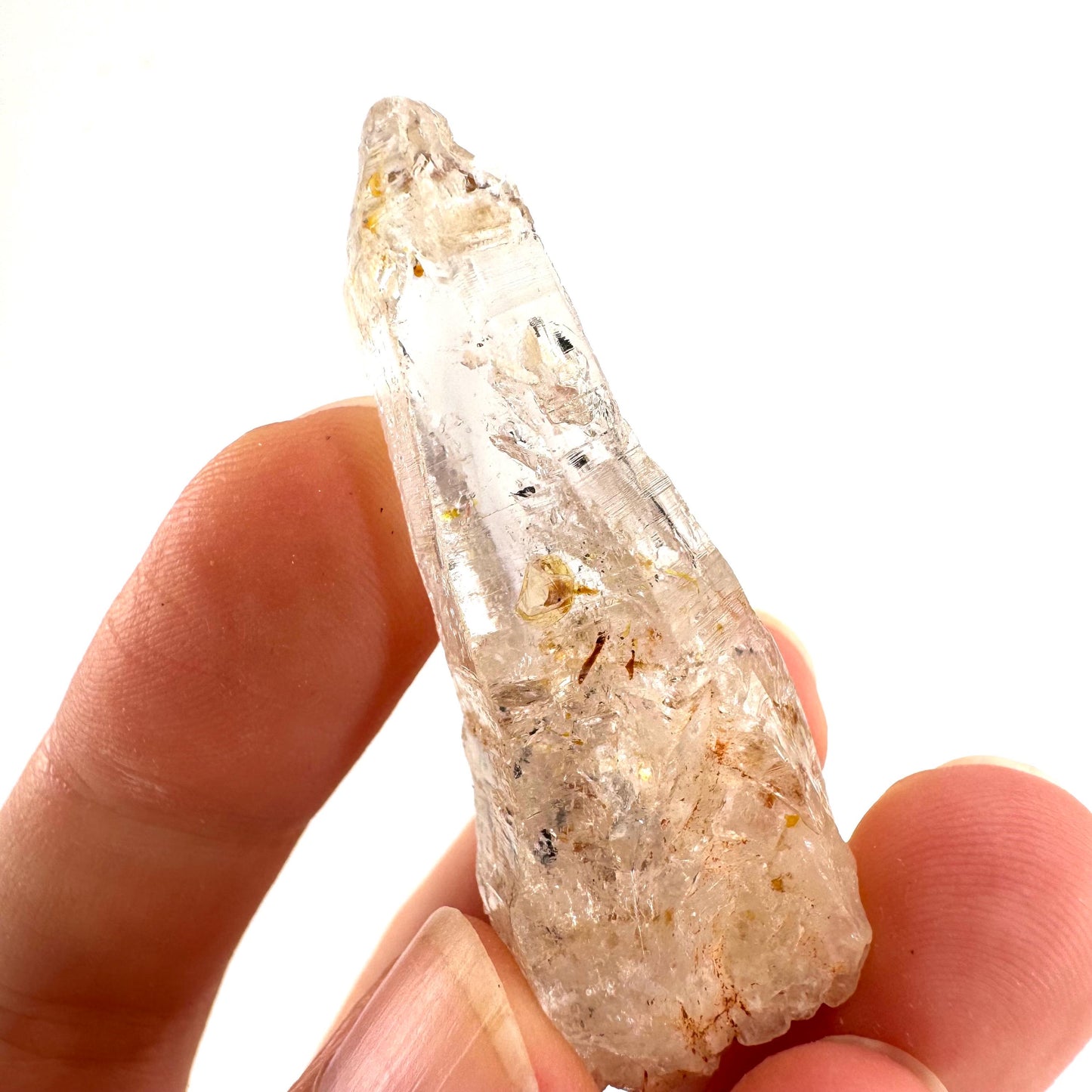 Firefly Petroleum Quartz | UV reactive crystal, fluorescent mineral from Madagascar
